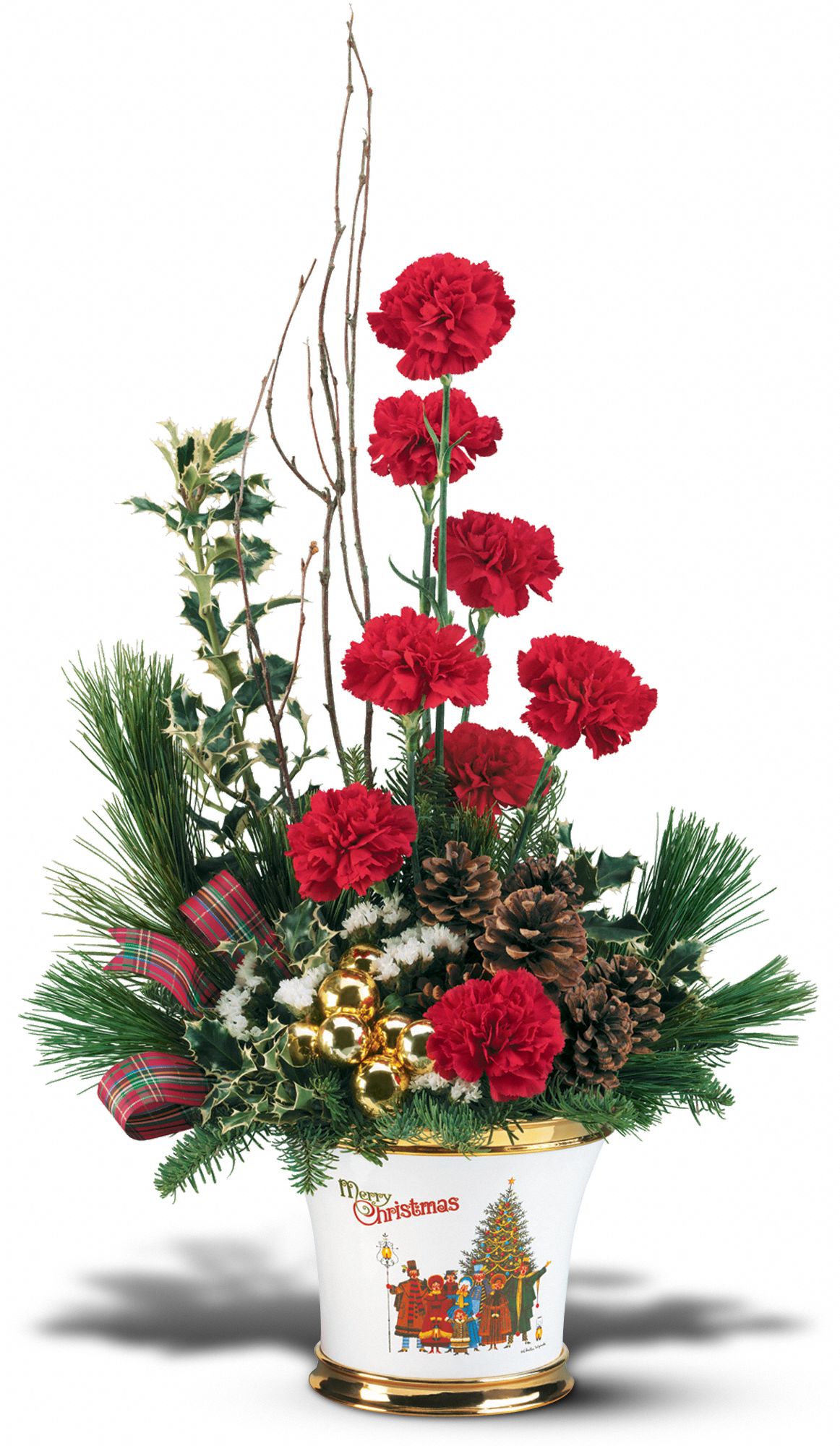 Teleflora's Wysocki Merry Christmas Cachepot, picture