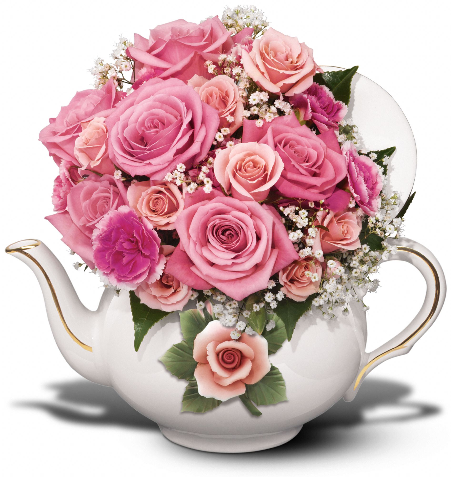 Teleflora's Capodimonte Teapot Bouquet in Blackwell&nbsp;OK, Anytime Flowers