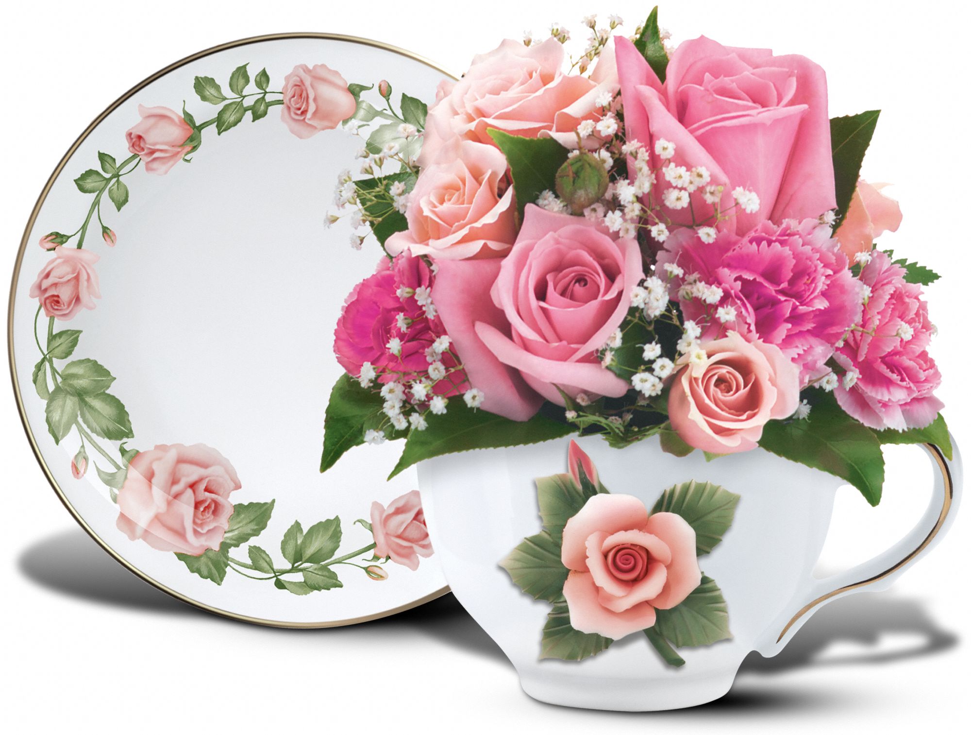 Teleflora's Capodimonte Teacup Bouquet in Blackwell&nbsp;OK, Anytime Flowers