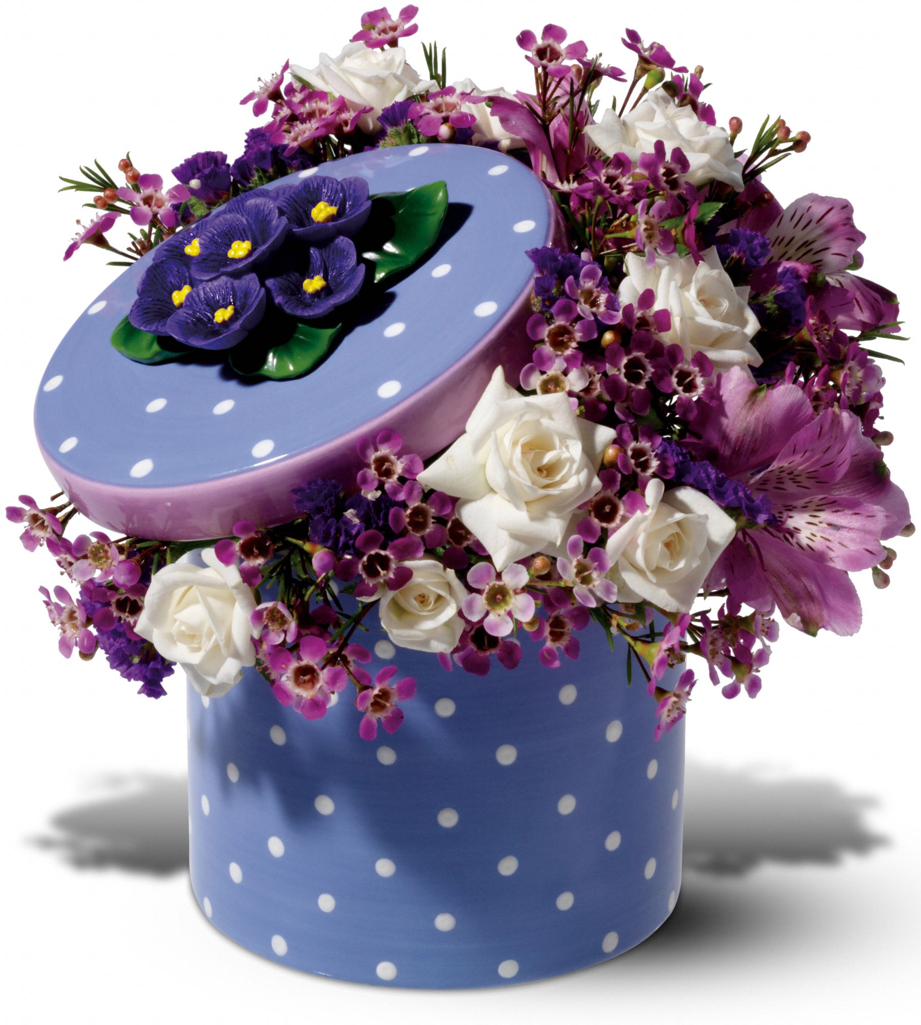 Teleflora's Violet Hatbox Bouquet - Alternate, picture