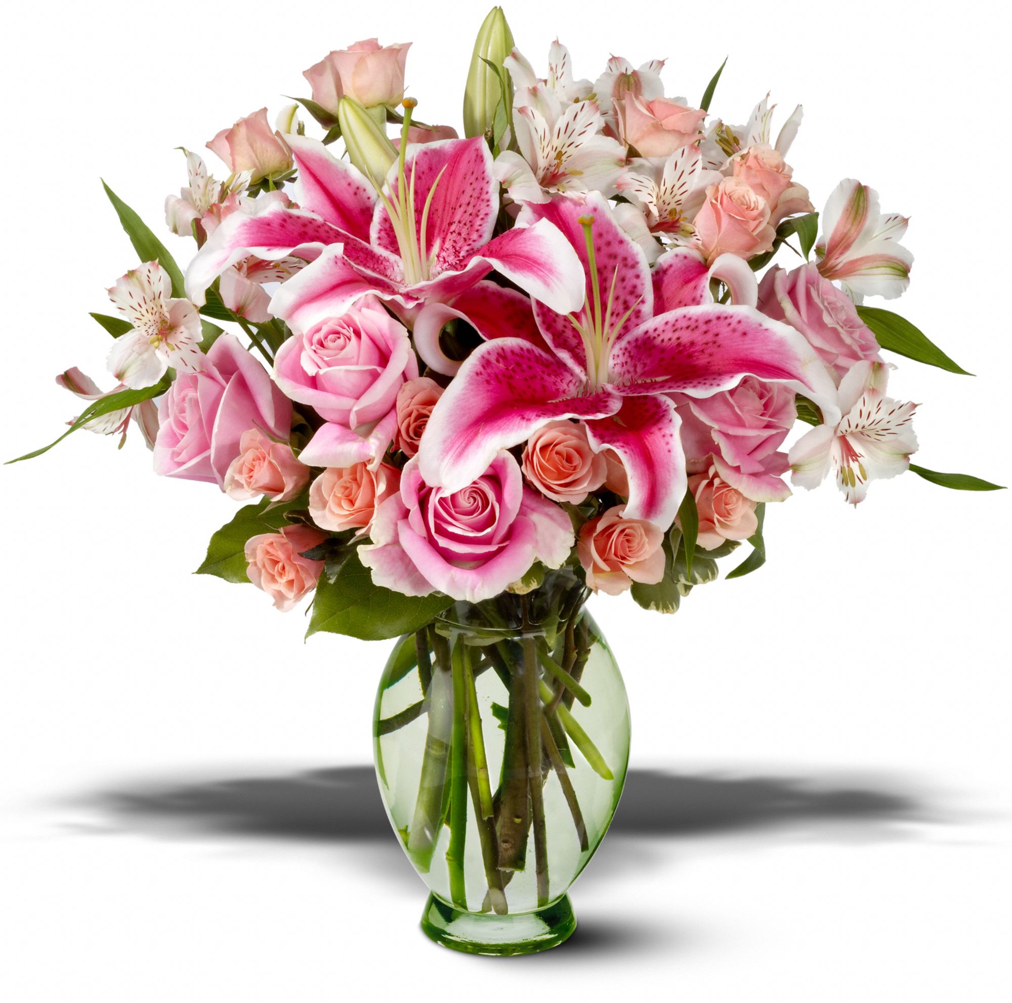 Peach, Pink and White Bouquet  Order Mothers Day Flowers Online