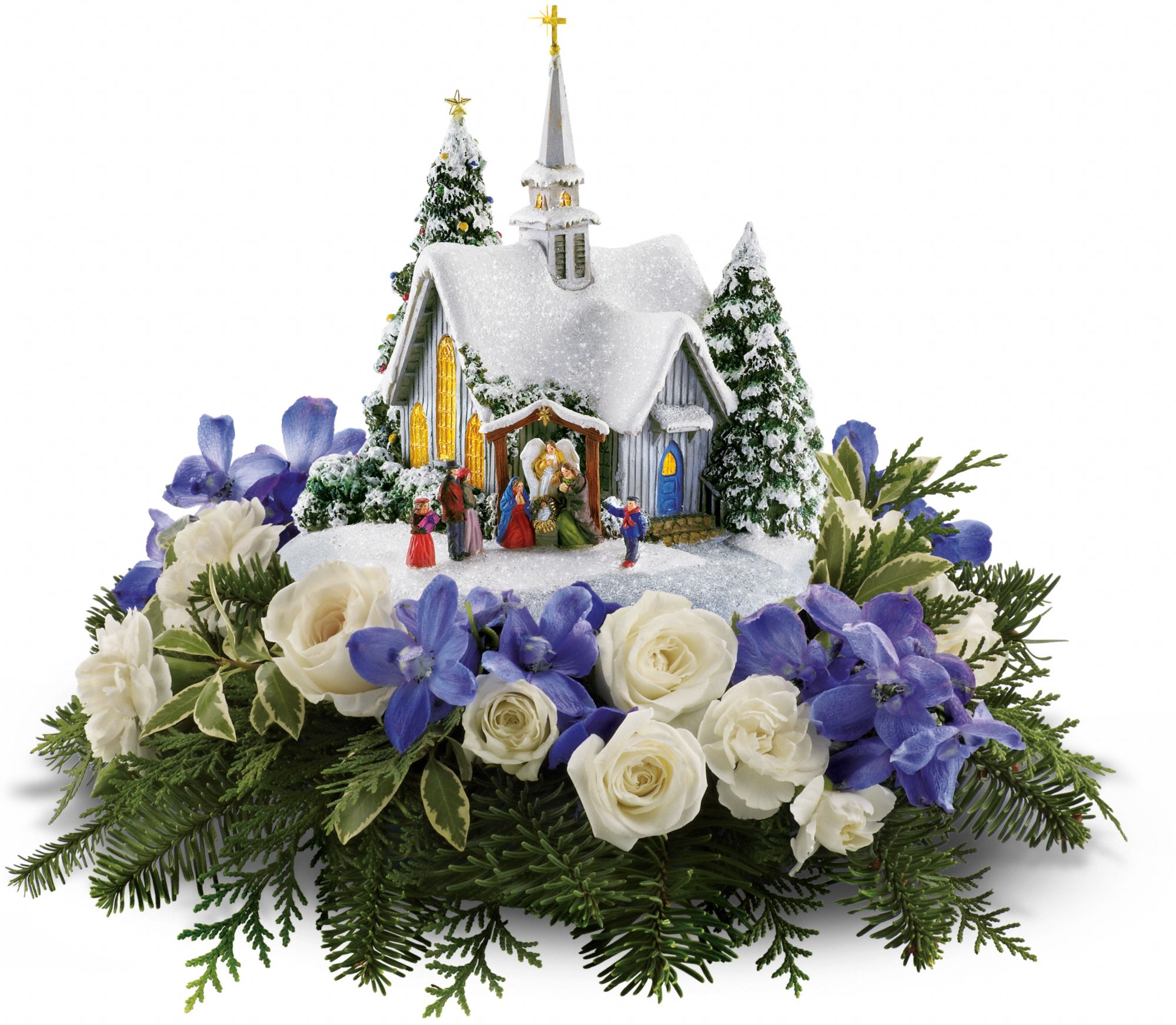 Thomas Kinkade's Chapel by Teleflora - Blue in Pryor&nbsp;OK, Flowers By Teddie Rae