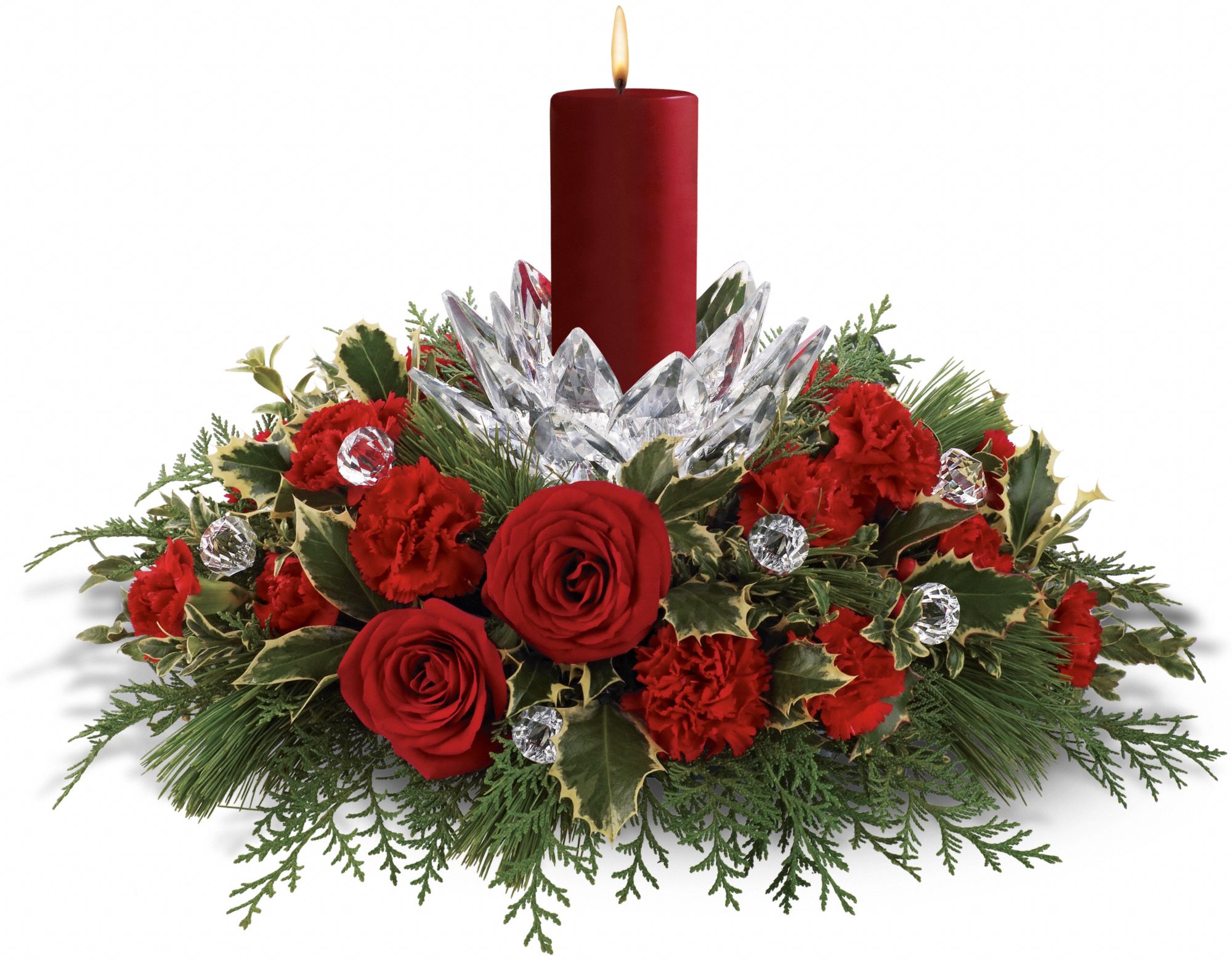 Teleflora's Christmas Ice Petals Bouquet in Mayville ND Countryside Creations