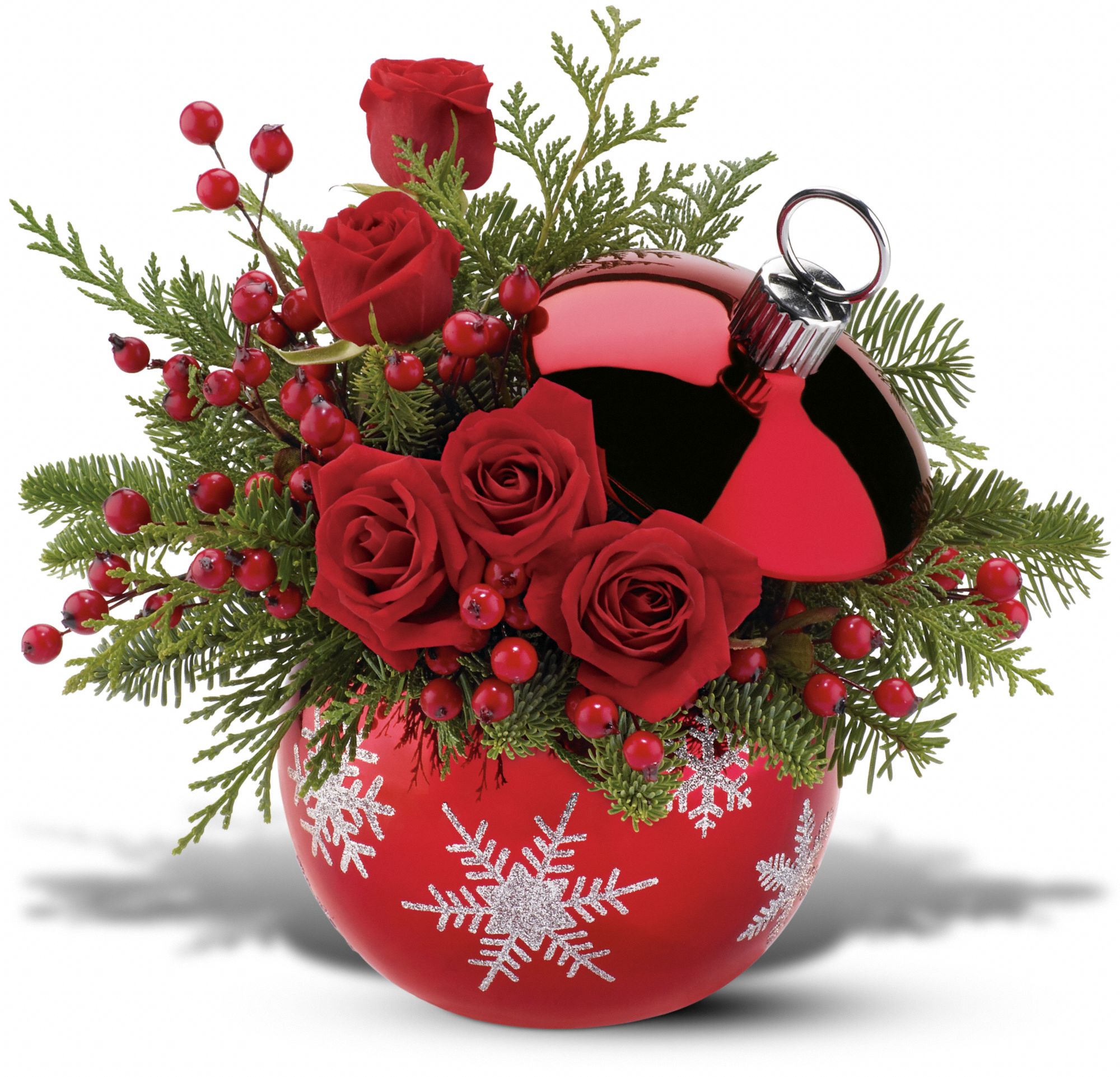 Teleflora's Snowflake Ornament Bouquet, picture