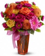 Pink, Orange and Yellow Mothers Day Fower Bouquet
