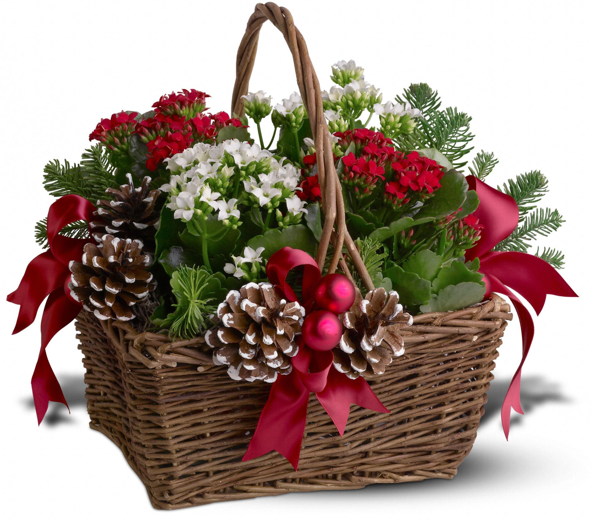 Christmas Garden Basket Flowers