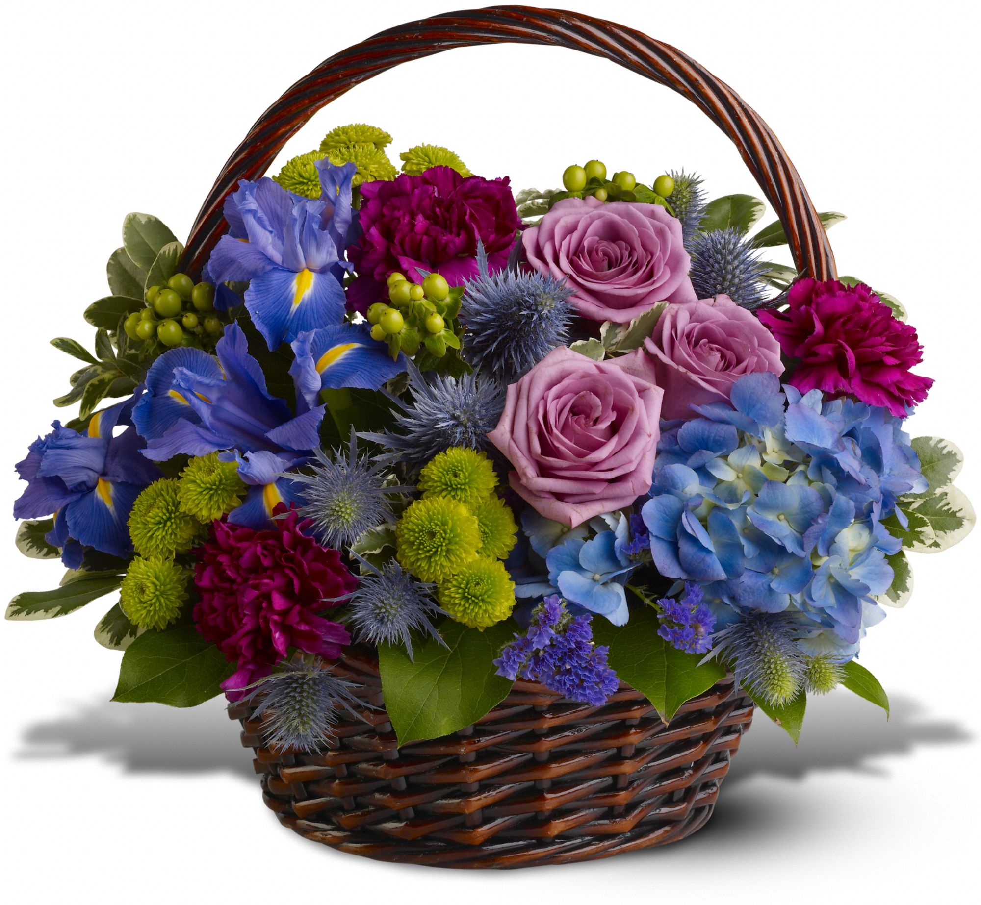 Twilight Garden Basket Flower Arrangement