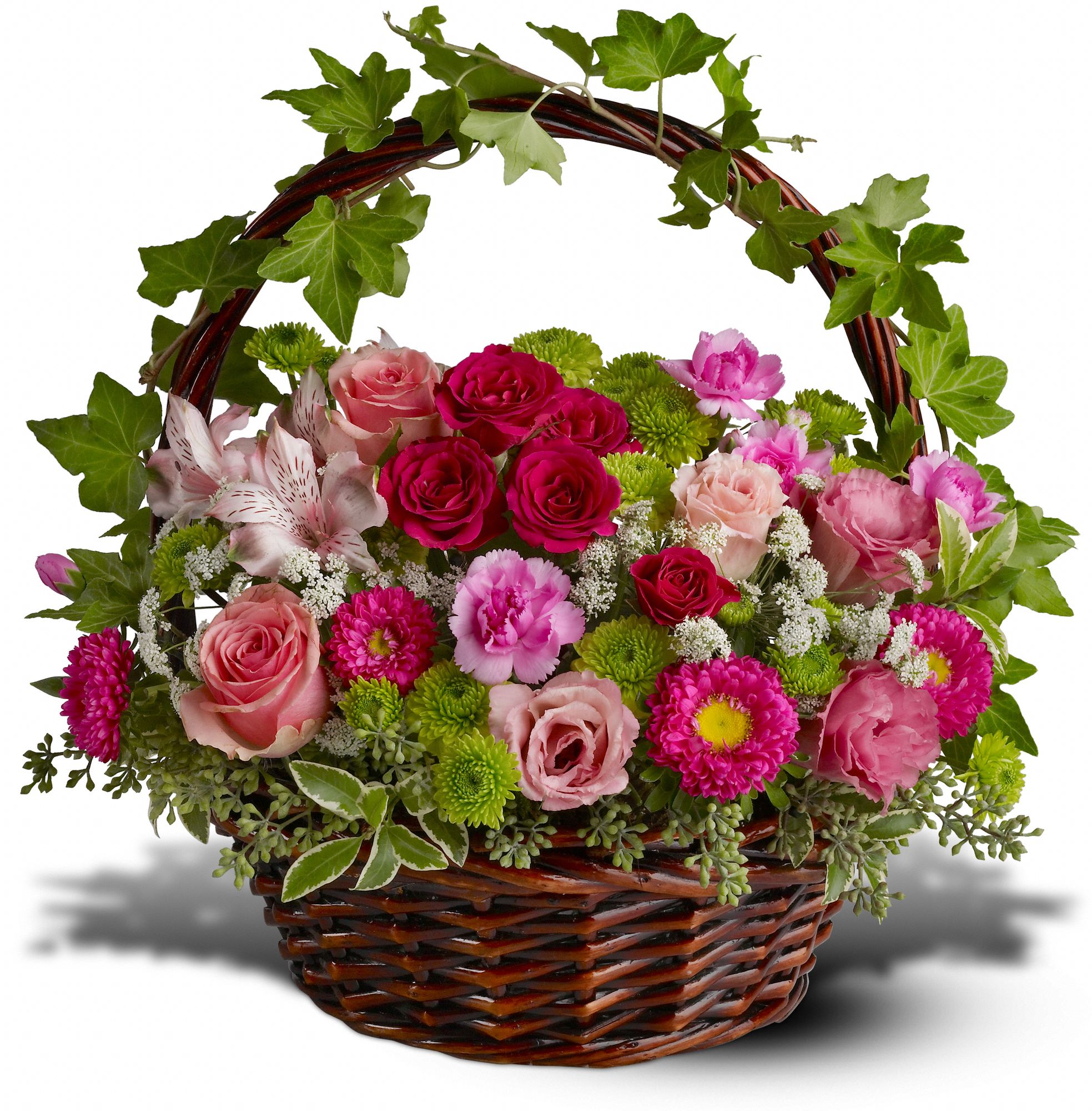 Flower Gift Basket - Victorian Garden