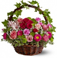 Flower Gift Basket - Victorian Garden