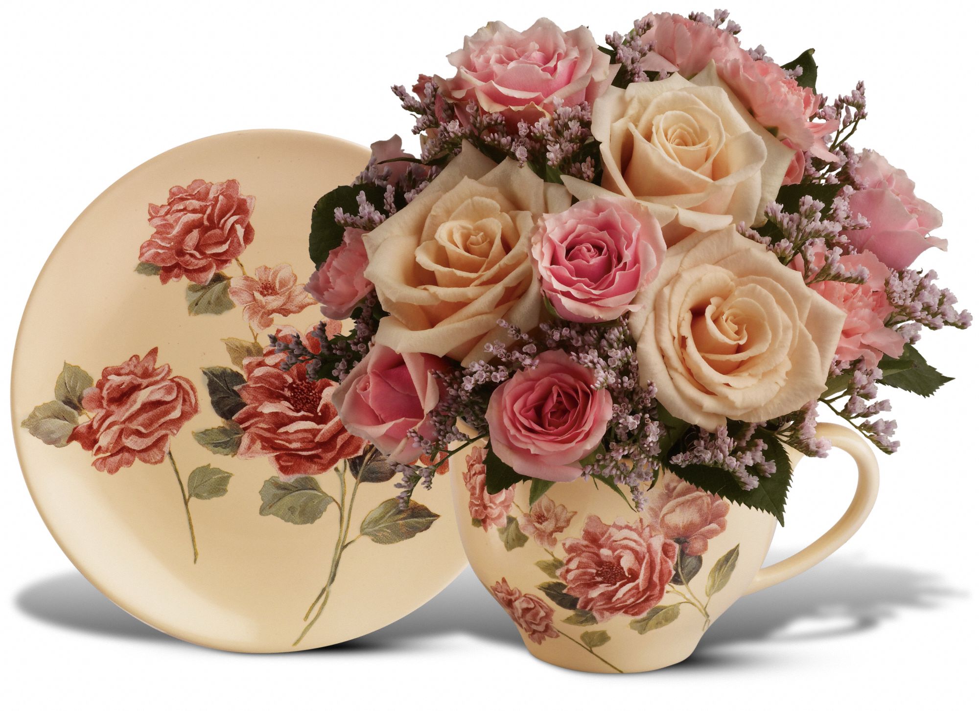 Telefloras Victorian Teacup Mothers Day Flower Bouquet Delively