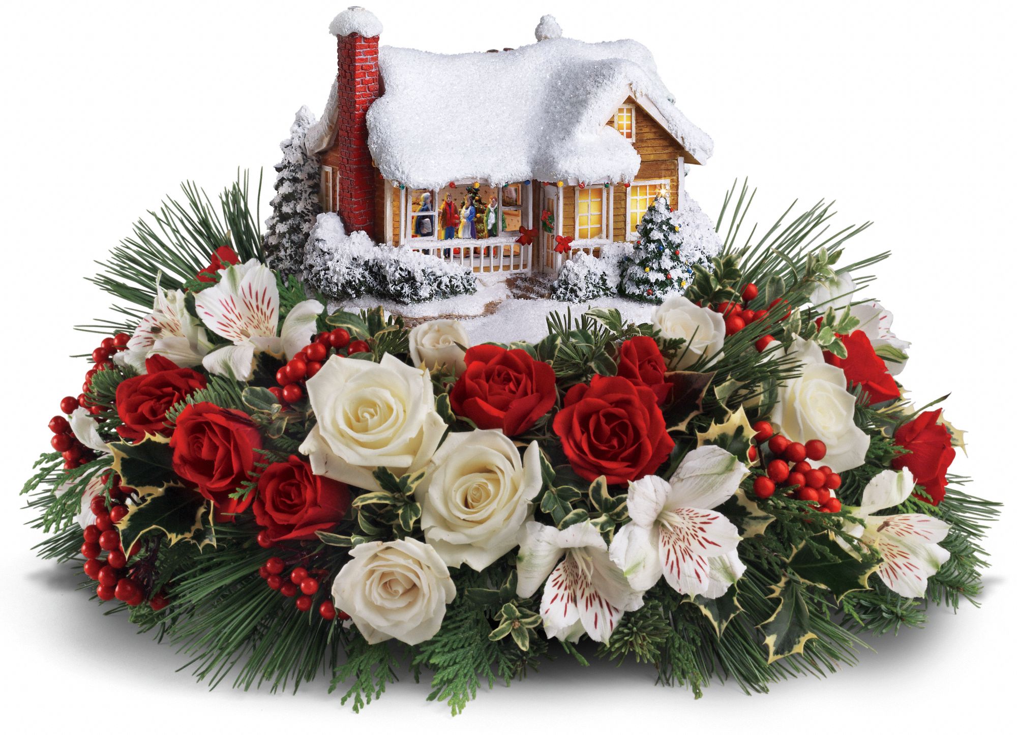 Floral Centerpiece - Thomas Kinkades Childhood Home by Teleflora