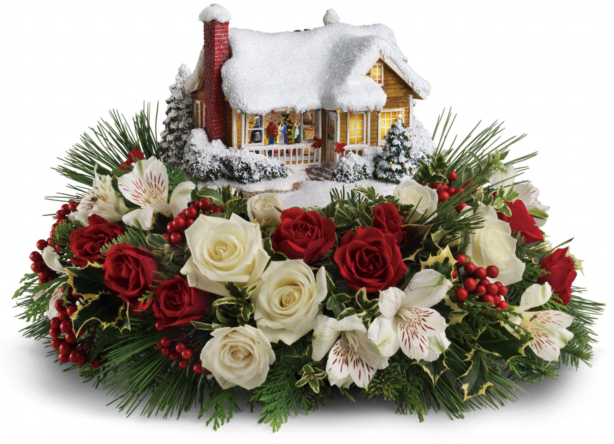 Floral Centerpiece - Thomas Kinkades Childhood Home Deluxe by Teleflora