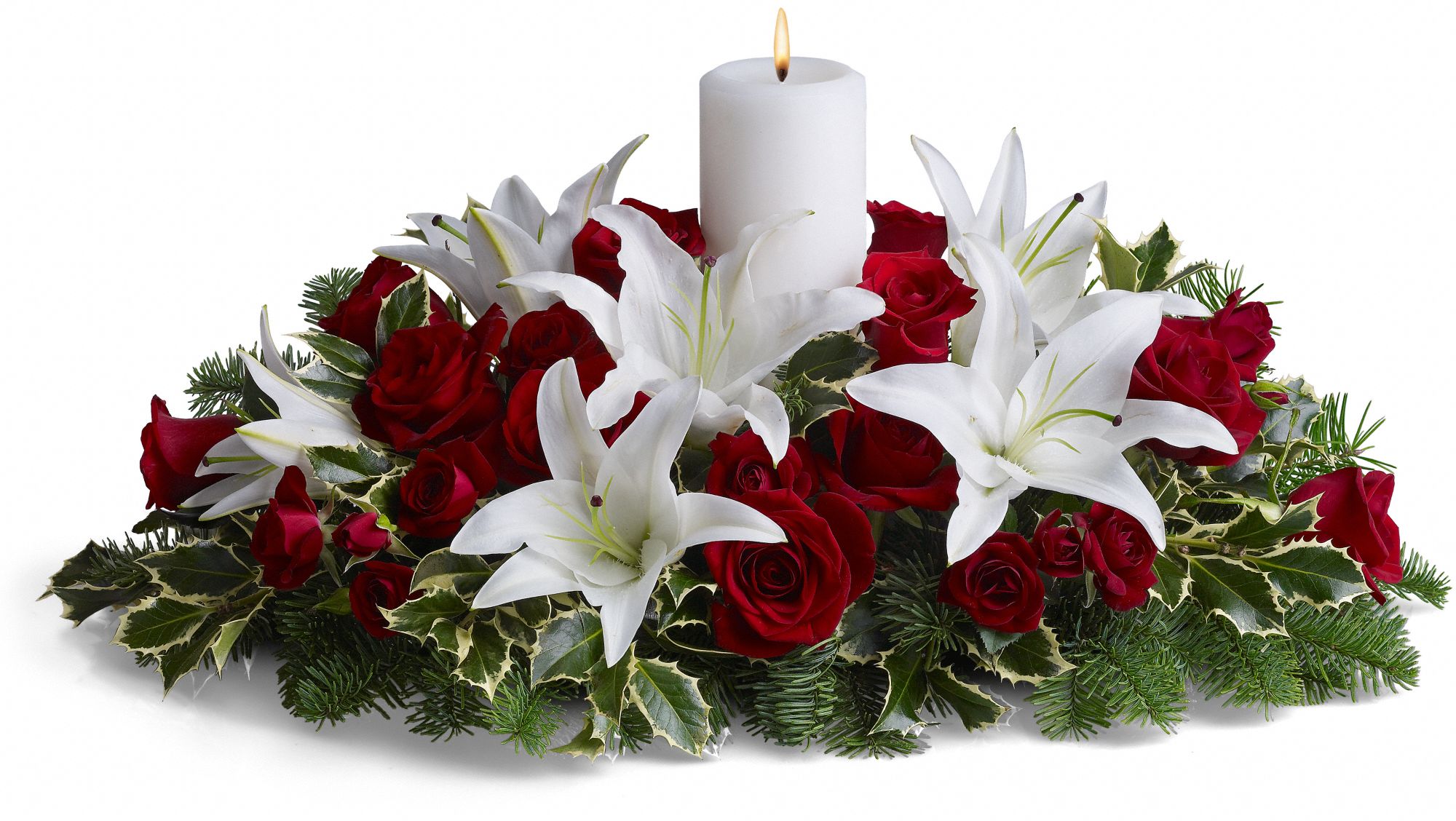 Luminous Lilies Flower Centerpiece
