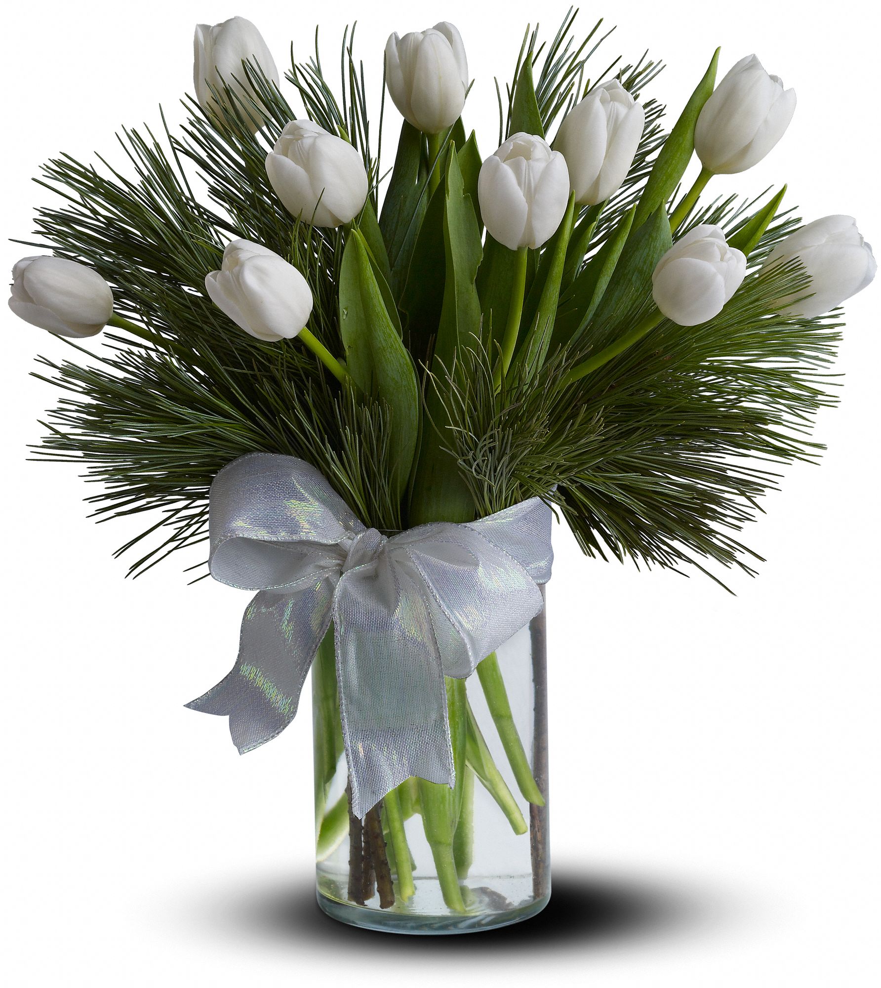Tulips and Pine in Jackson&nbsp;MI, Karmay's Flowers & Gifts
