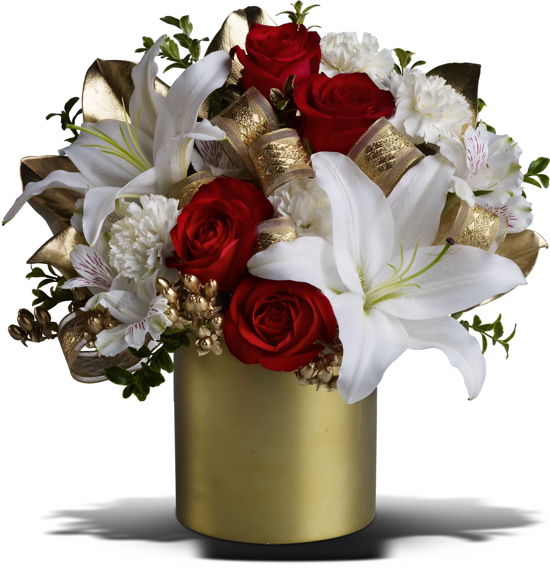 24 Karat Christmas Flower Bouquet by Teleflora Flowers