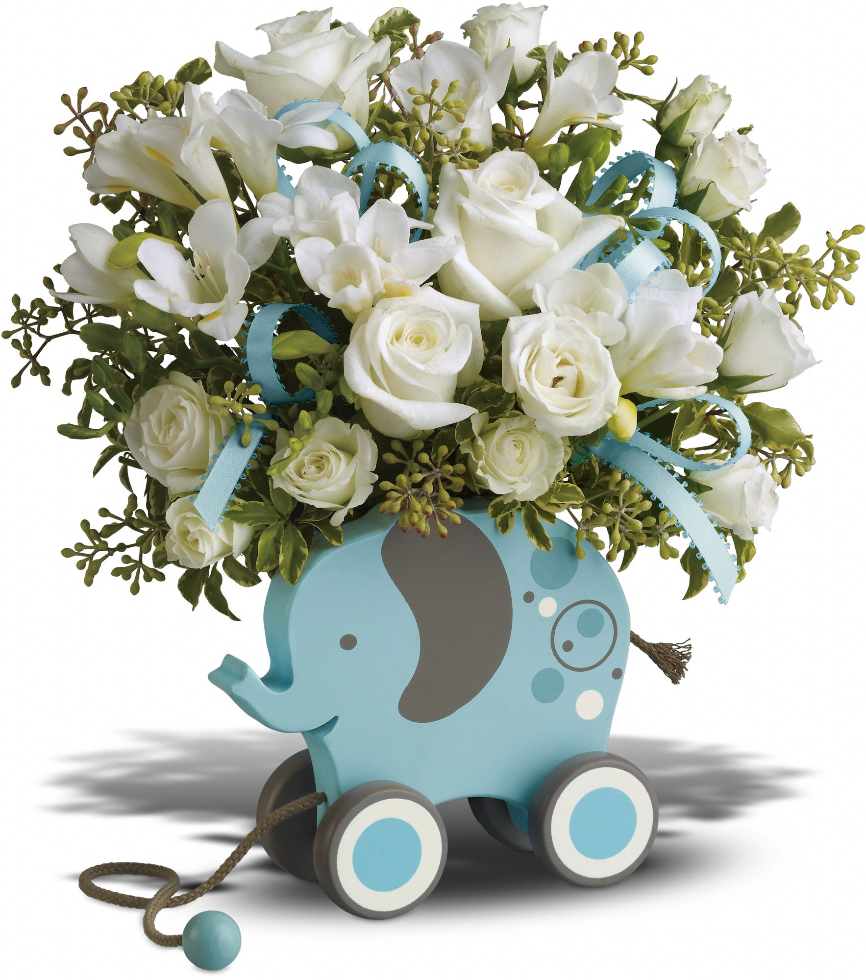 MiGi's Baby Elephant Bouquet by Teleflora - Blue Flowers