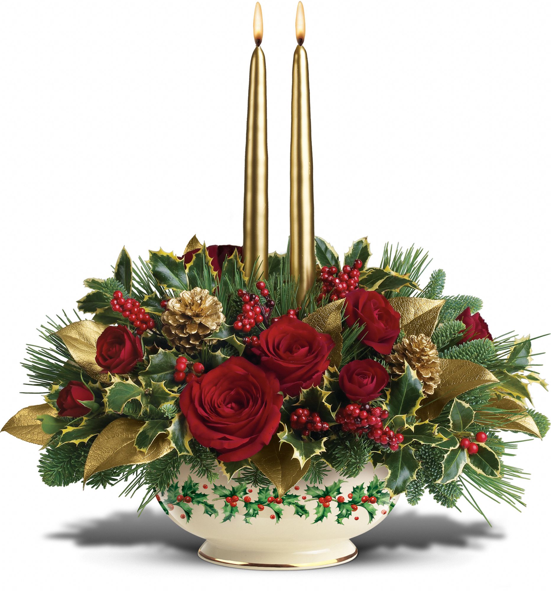 Lenox Holly-Day Bouquet by Teleflora in Galesburg IL Anderson Florists