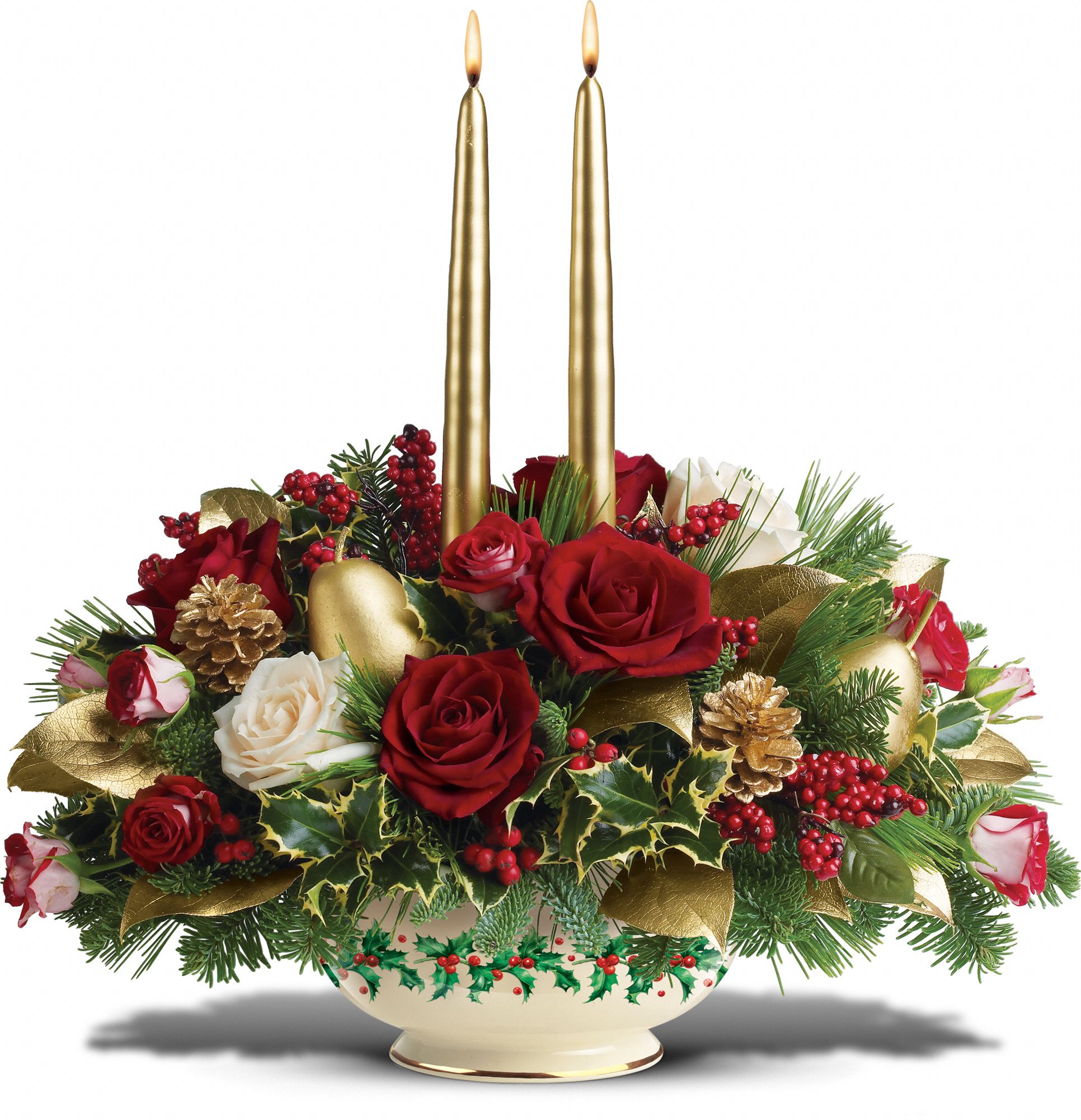 Lenox Holly-Day Bouquet by Teleflora