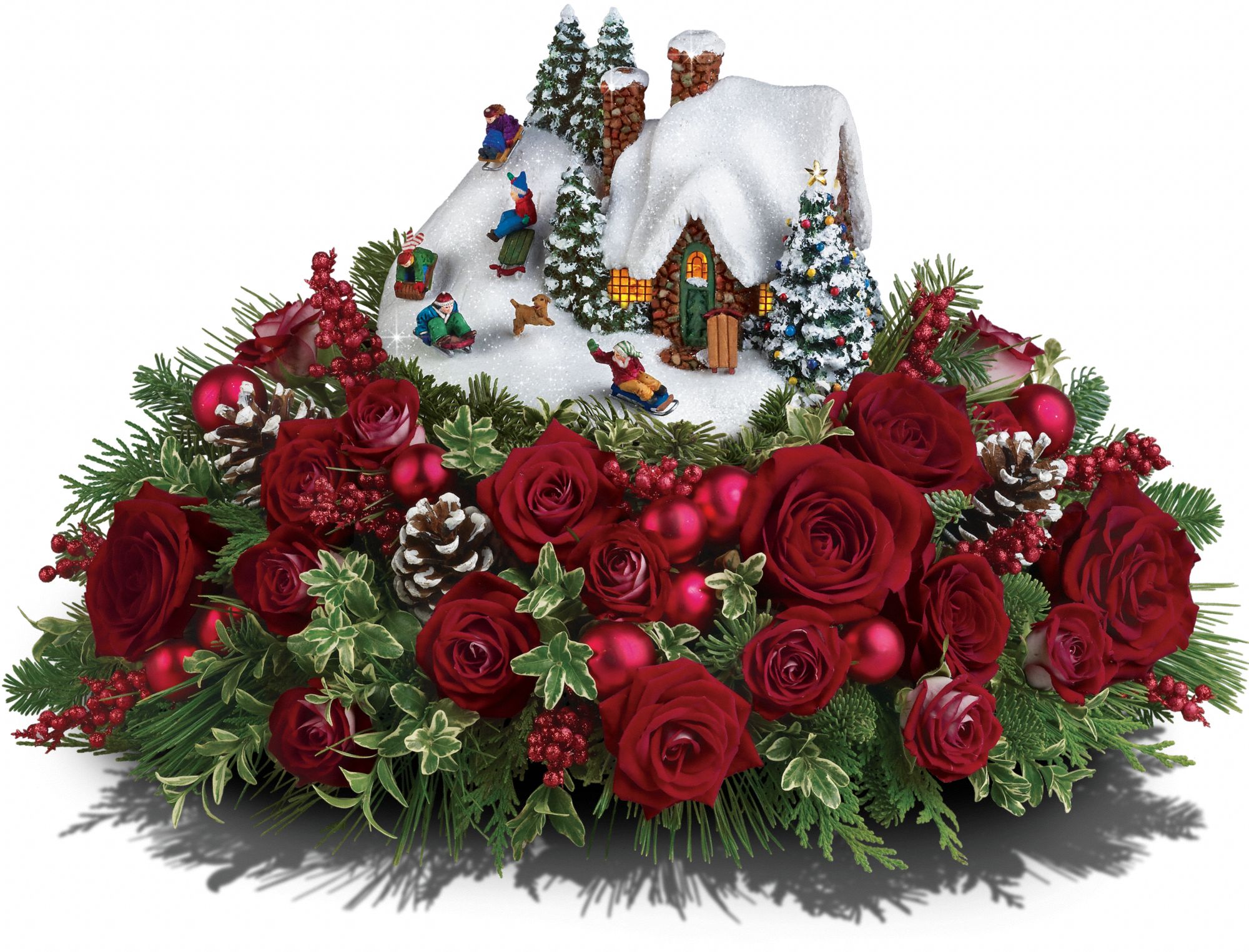 Thomas Kinkade's Sleigh Ride Bouquet by Teleflora in Gambrills MD Little House of Flowers
