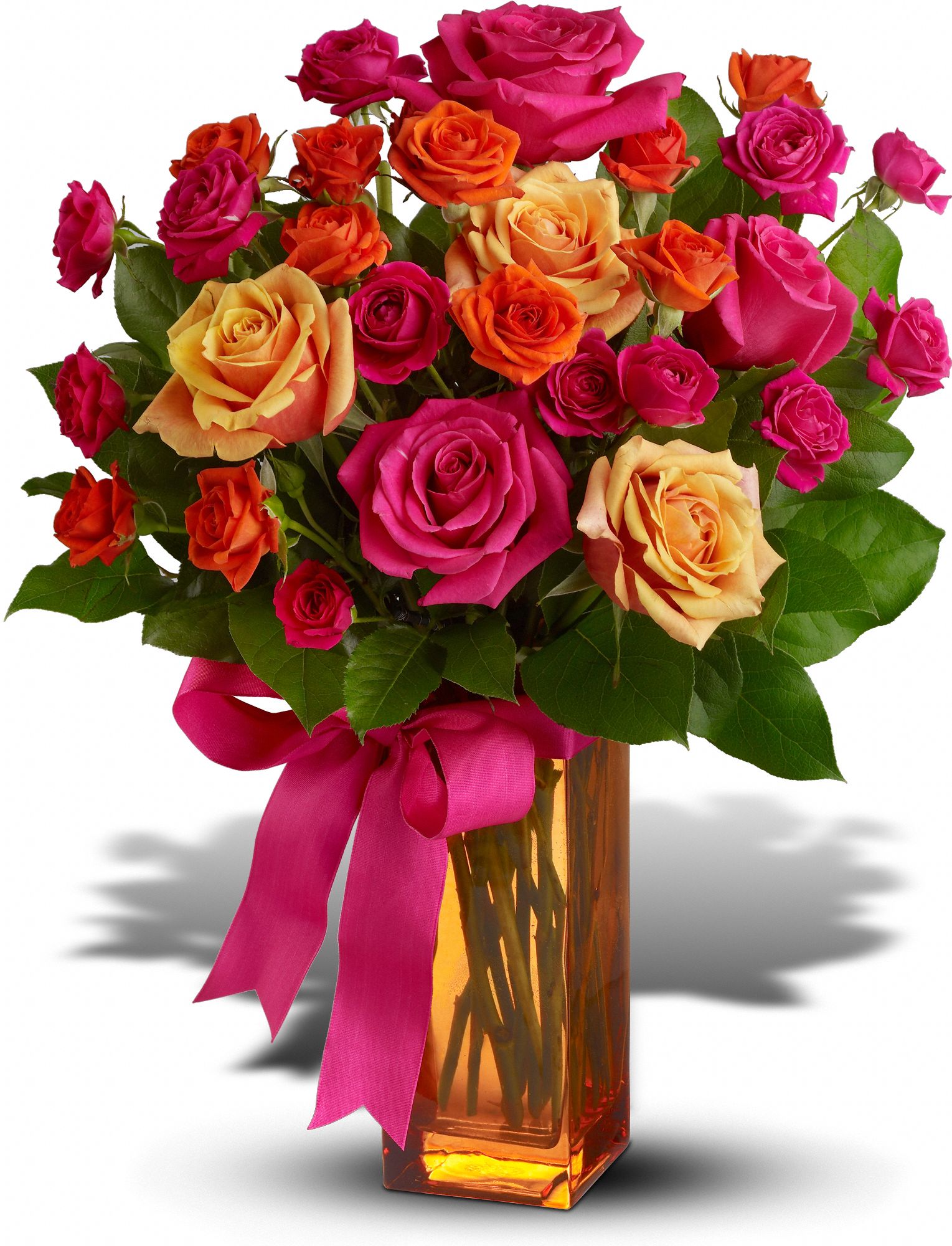 Teleflora's Sunset Kiss Flowers