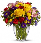 Roses, Alstroemeria, Asters, Carnations and Chrysanthemums