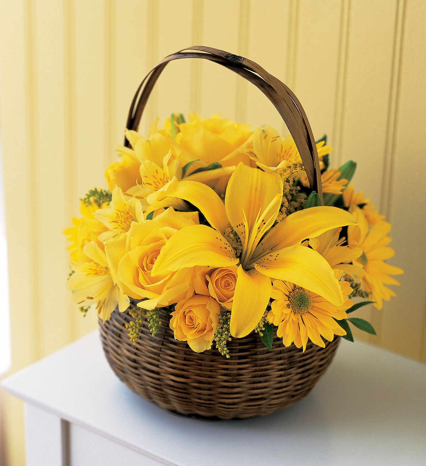 Yellow Flower  Gift Basket