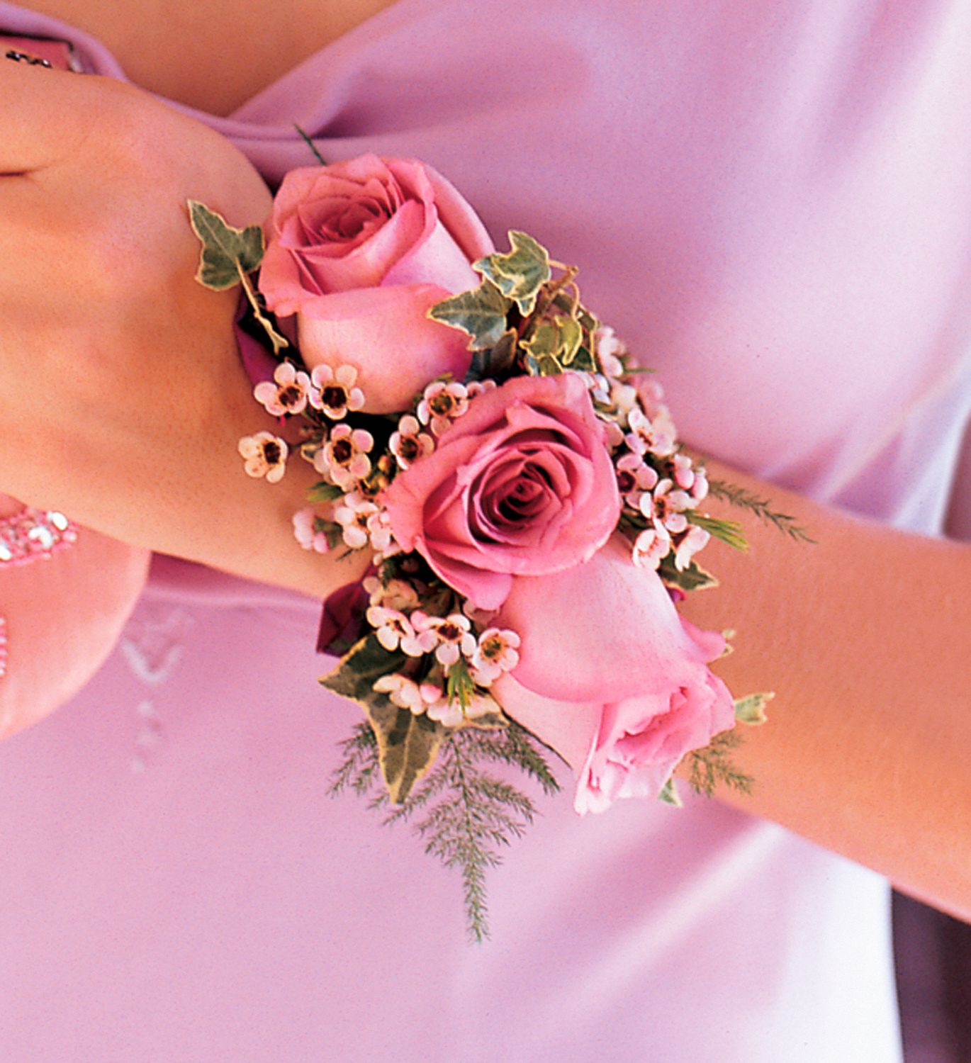Lavender Roses Wristlet in West Hills&nbsp;CA, Flowers On the Hills