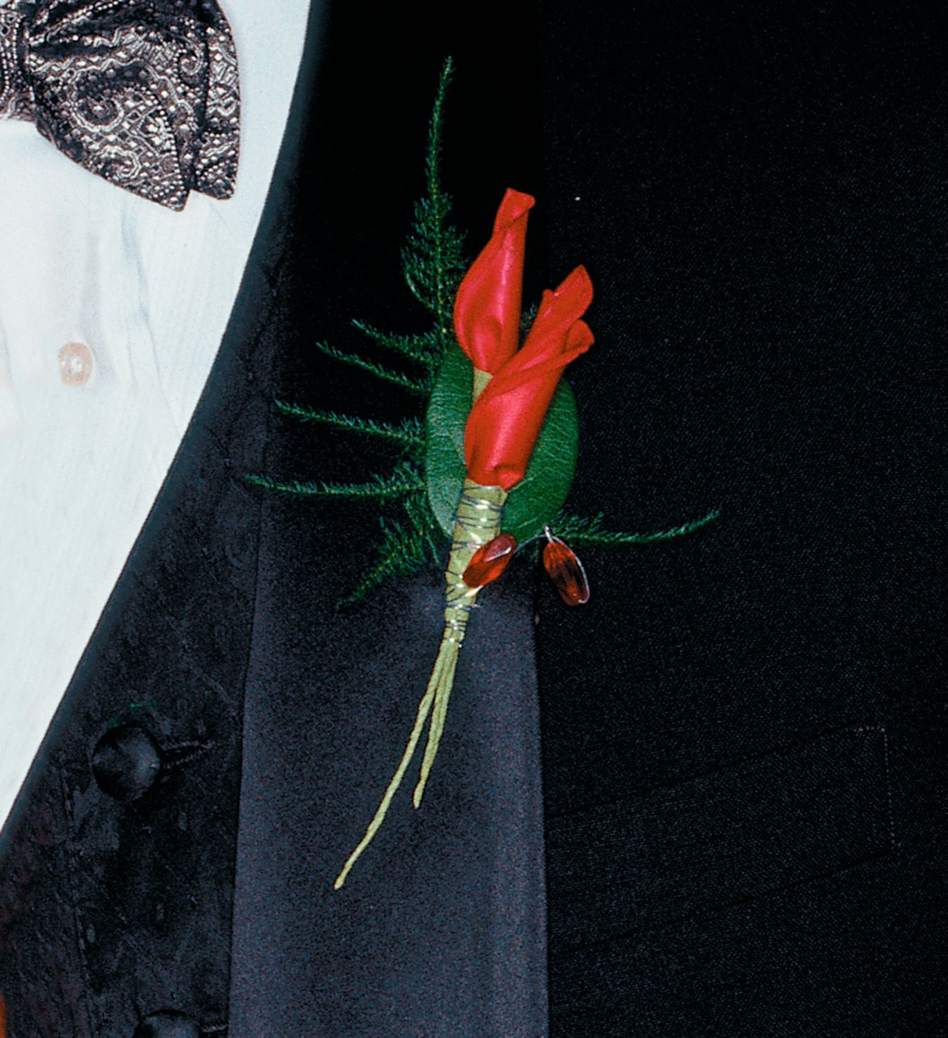 Red Rose Petals Boutonniere in West Hills&nbsp;CA, Flowers On the Hills