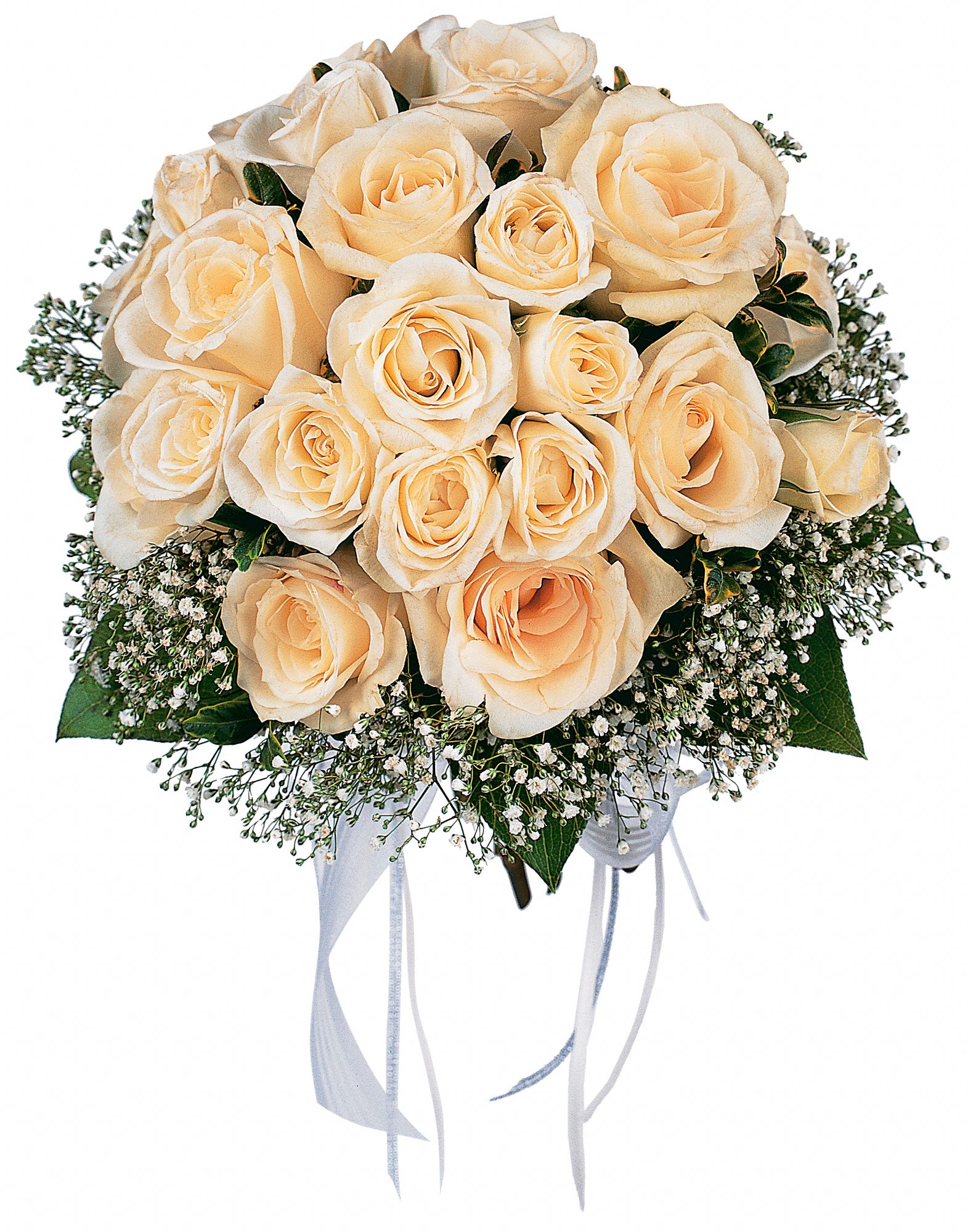 Hand-Tied White Roses Nosegay in West Hills&nbsp;CA, Flowers On the Hills