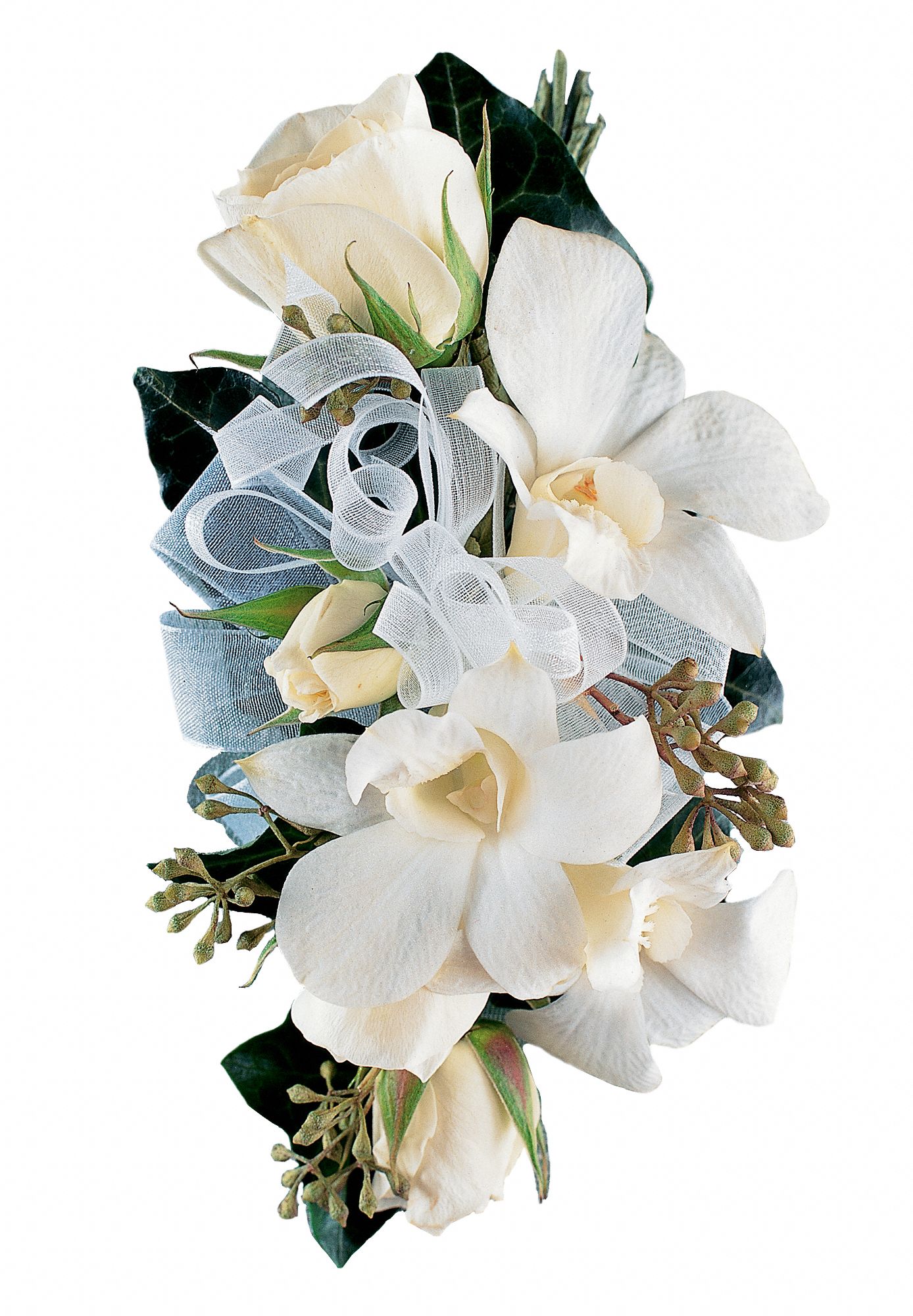 White Rose and Orchid Corsage in West Hills&nbsp;CA, Flowers On the Hills