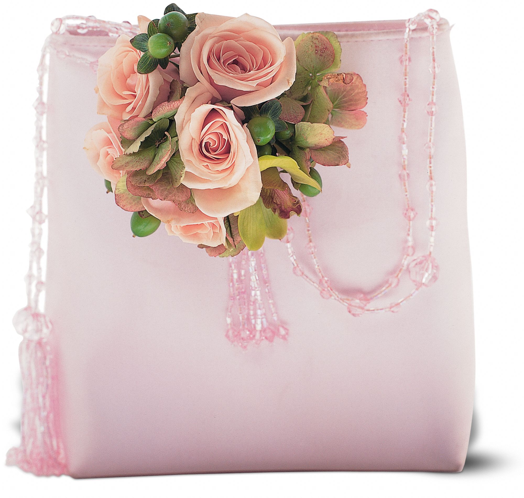 Pink and Green Purse Corsage in West Hills&nbsp;CA, Flowers On the Hills