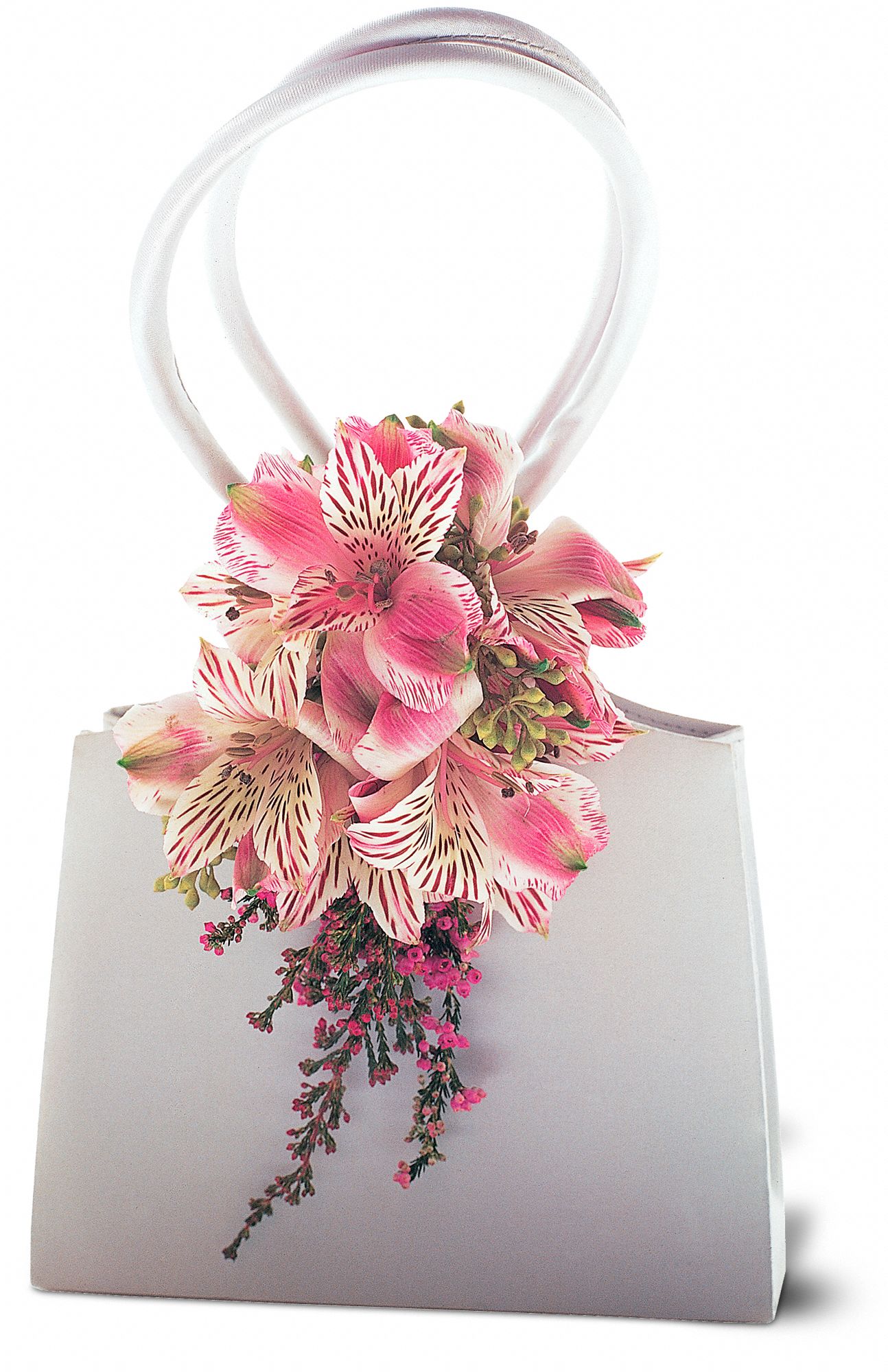 Ruffled Pinks Purse Corsage in West Hills&nbsp;CA, Flowers On the Hills
