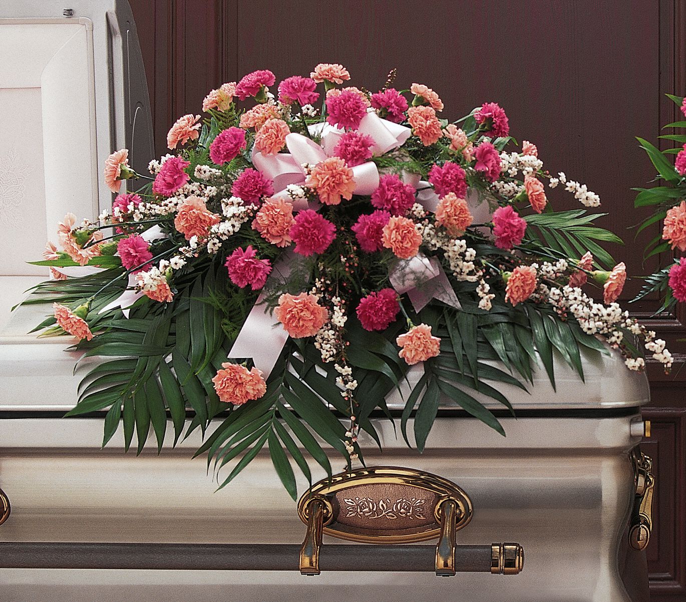 Delicate Pink Casket Spray