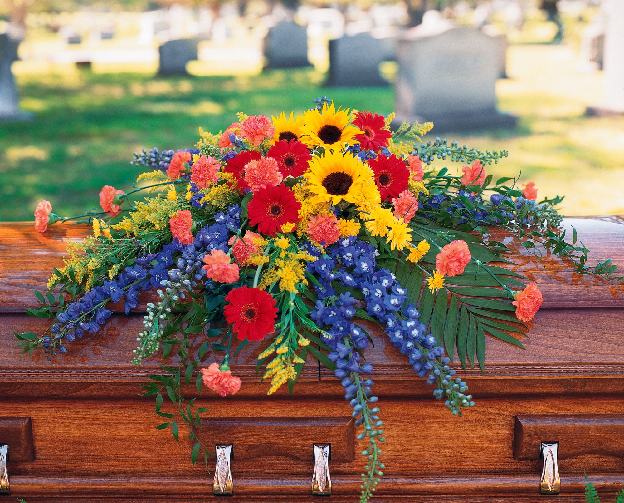 Vibrant Summer Casket Spray