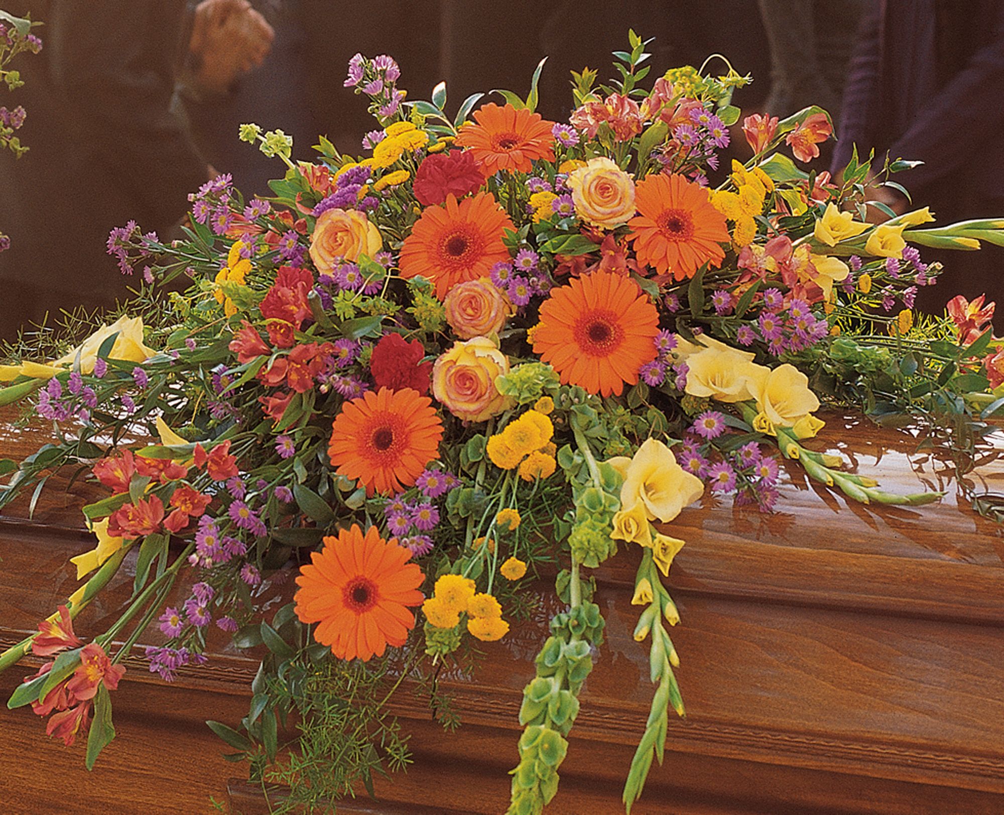 Trias Flowers, Antiques & Gifts, Miami, Florida - Summer Sentiments Casket Spray, picture
