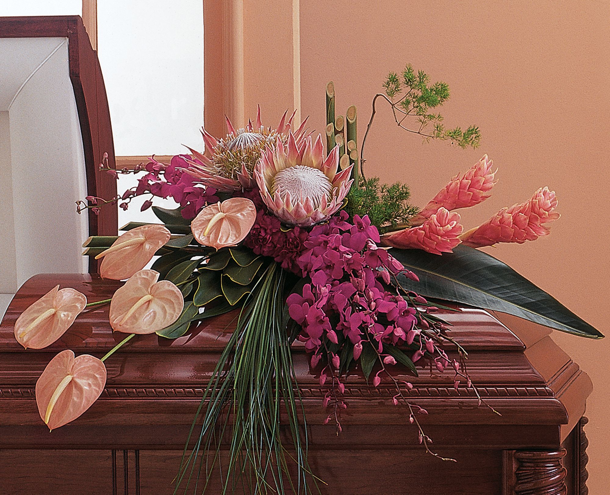 Tropical Paradise Casket Spray in West Hills&nbsp;CA, Flowers On the Hills