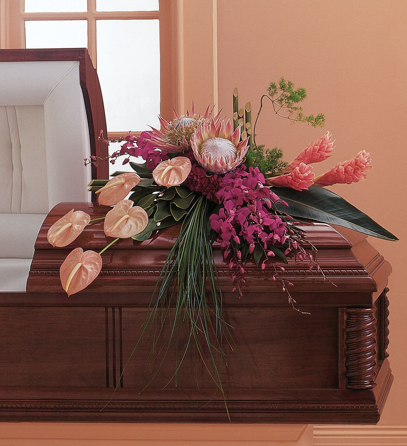 Tropical Paradise Casket Spray