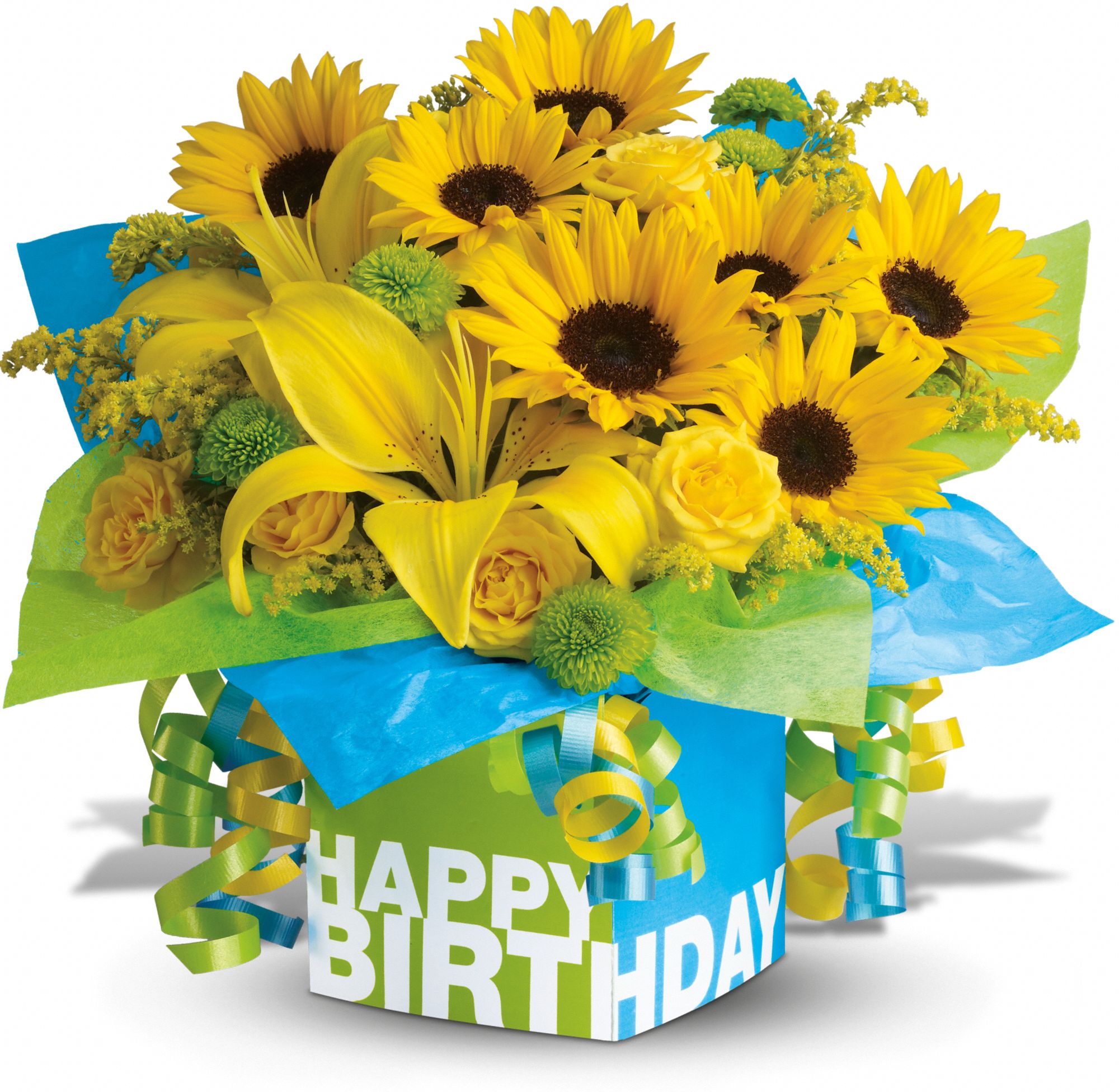 teleflora's sunny birthday present - deluxe, picture