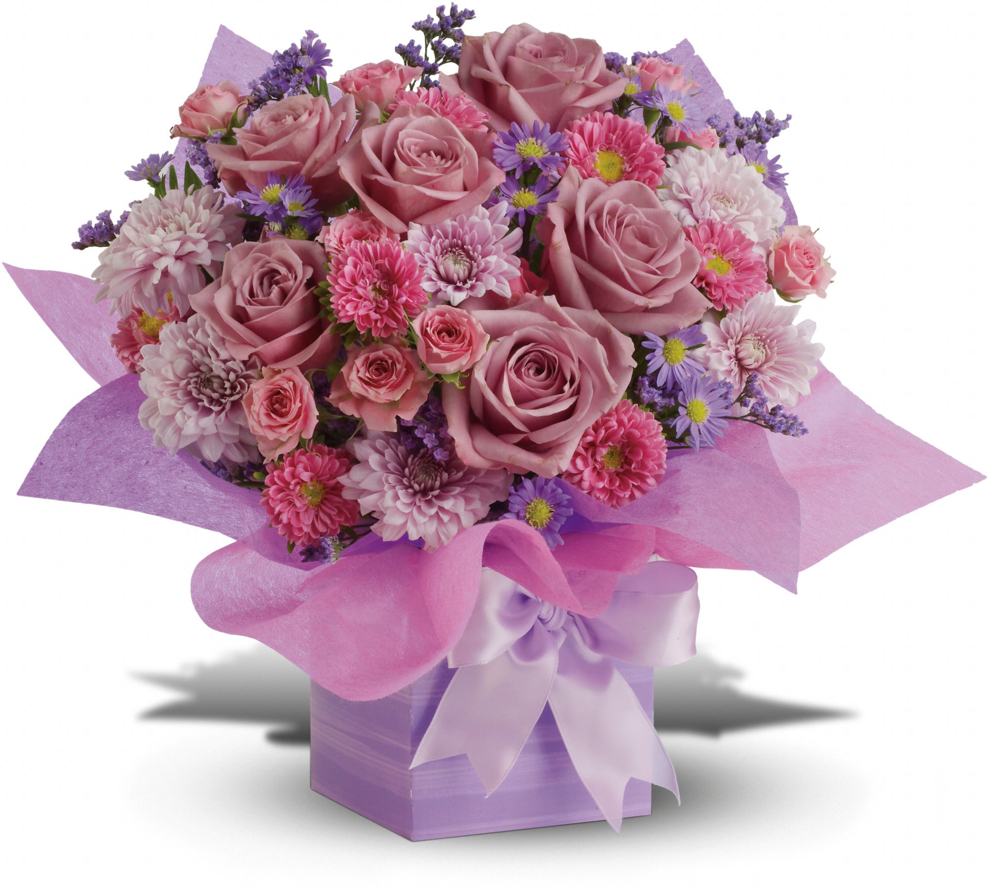 Teleflora's Perfectly Purple Present - Flowers - Deluxe