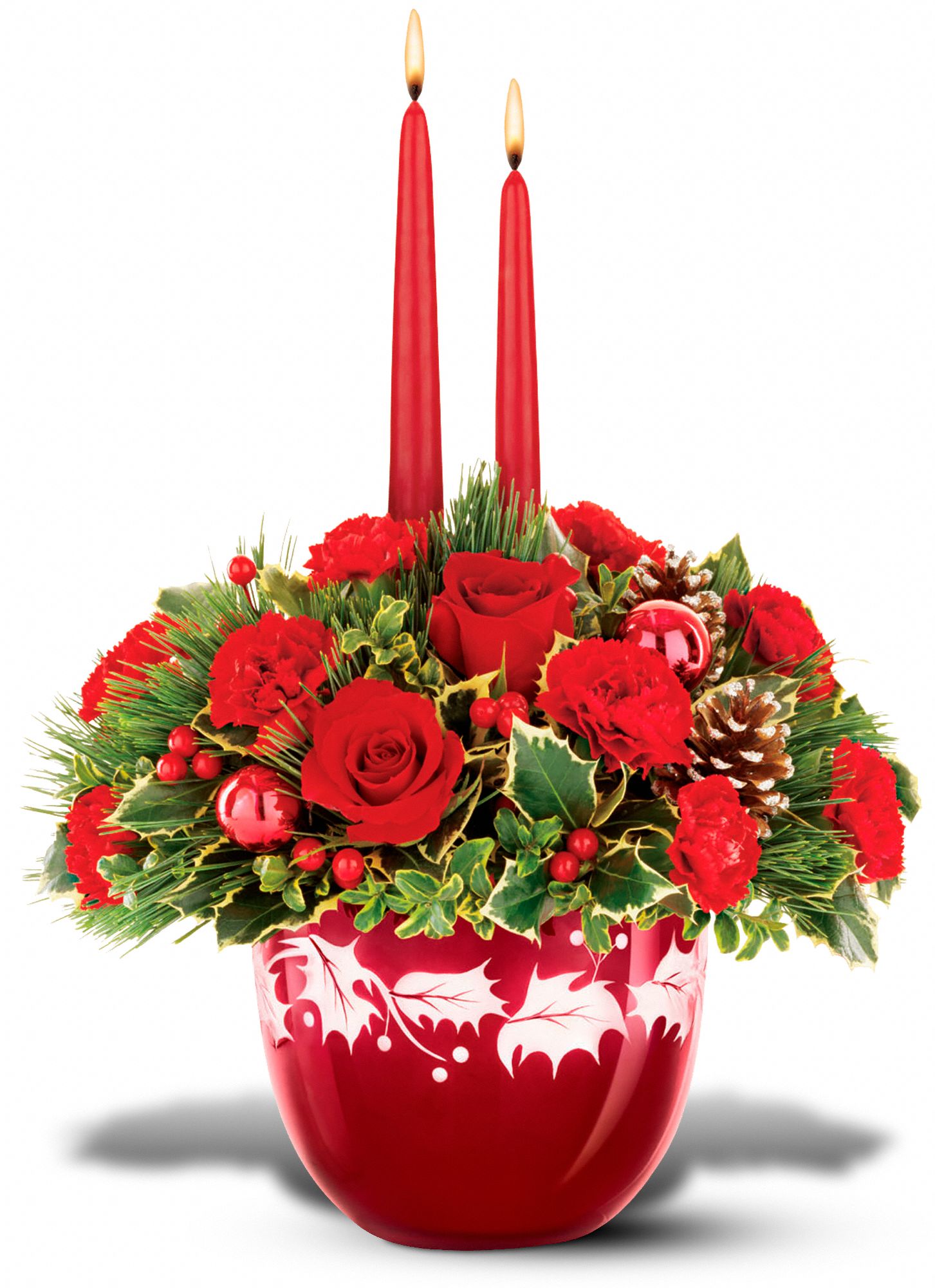 Teleflora's Ruby Glass Bowl Bouquet, picture