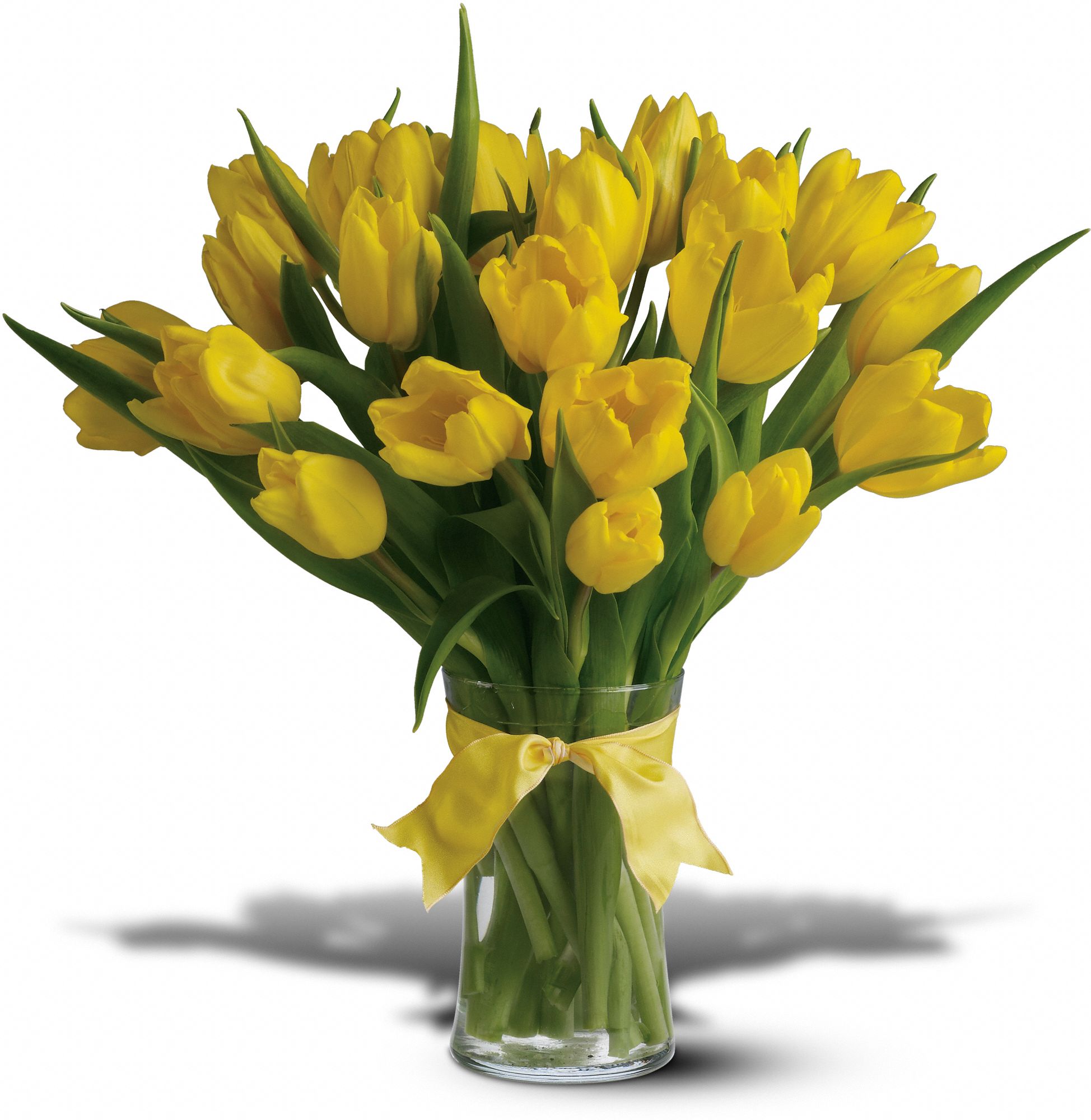 Teleflora's Sunny Yellow Tulips Flowers