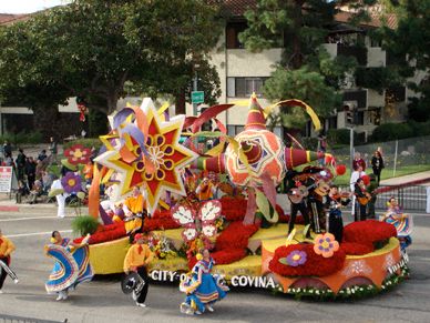 West Covina floral float at Rose Parade