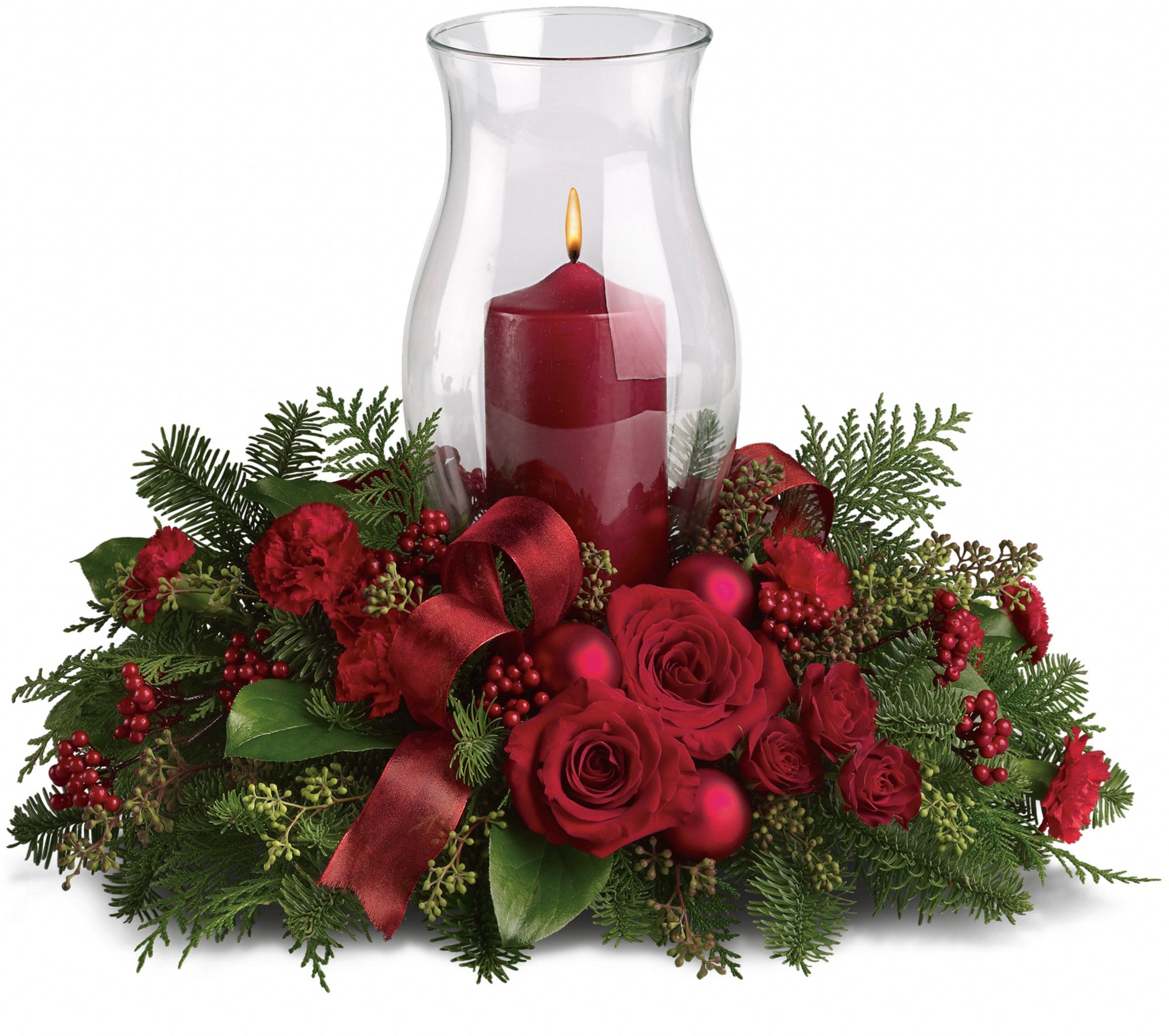 Holiday Glow Centerpiece Flowers