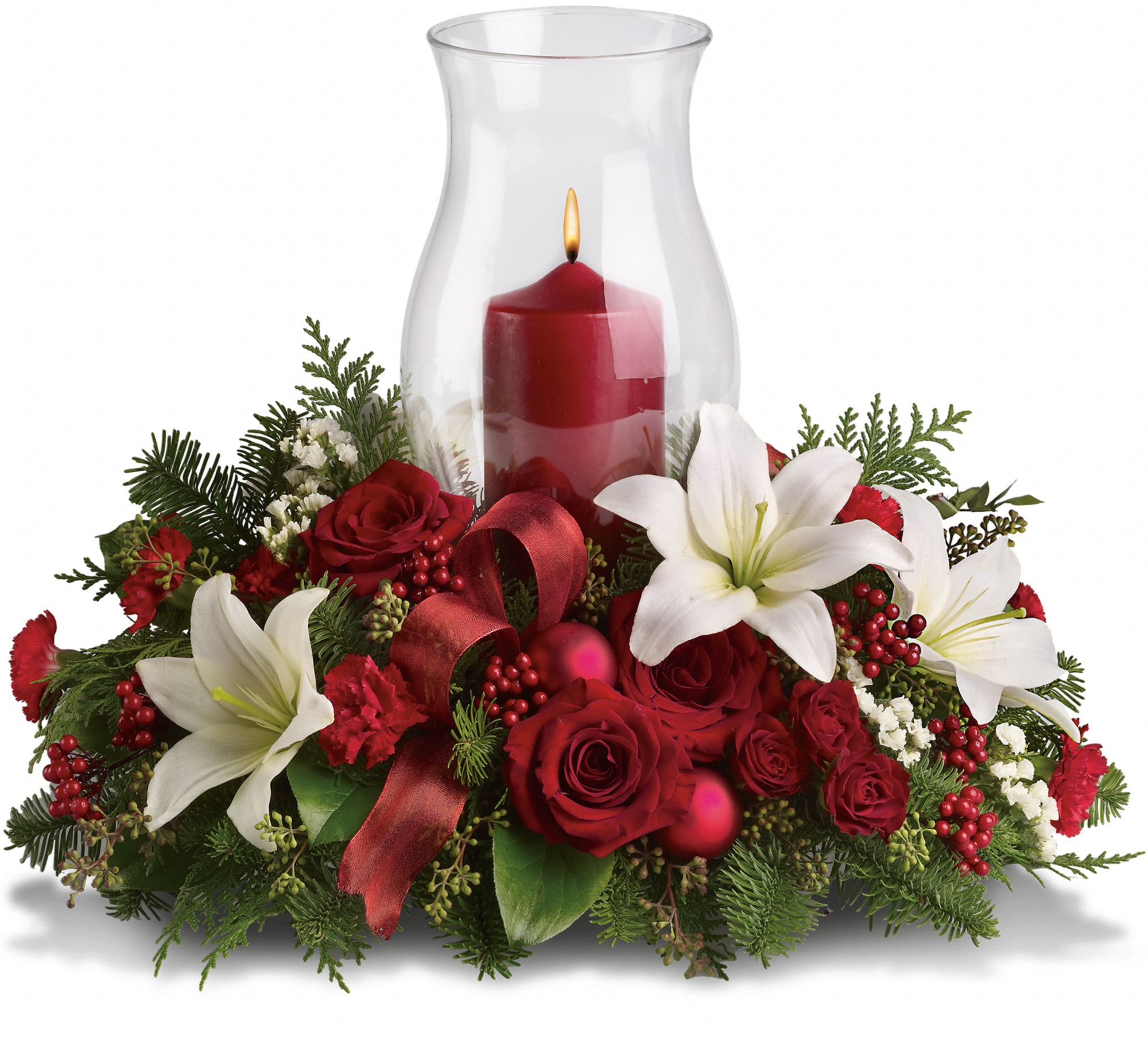 Holiday Glow Centerpiece Flowers