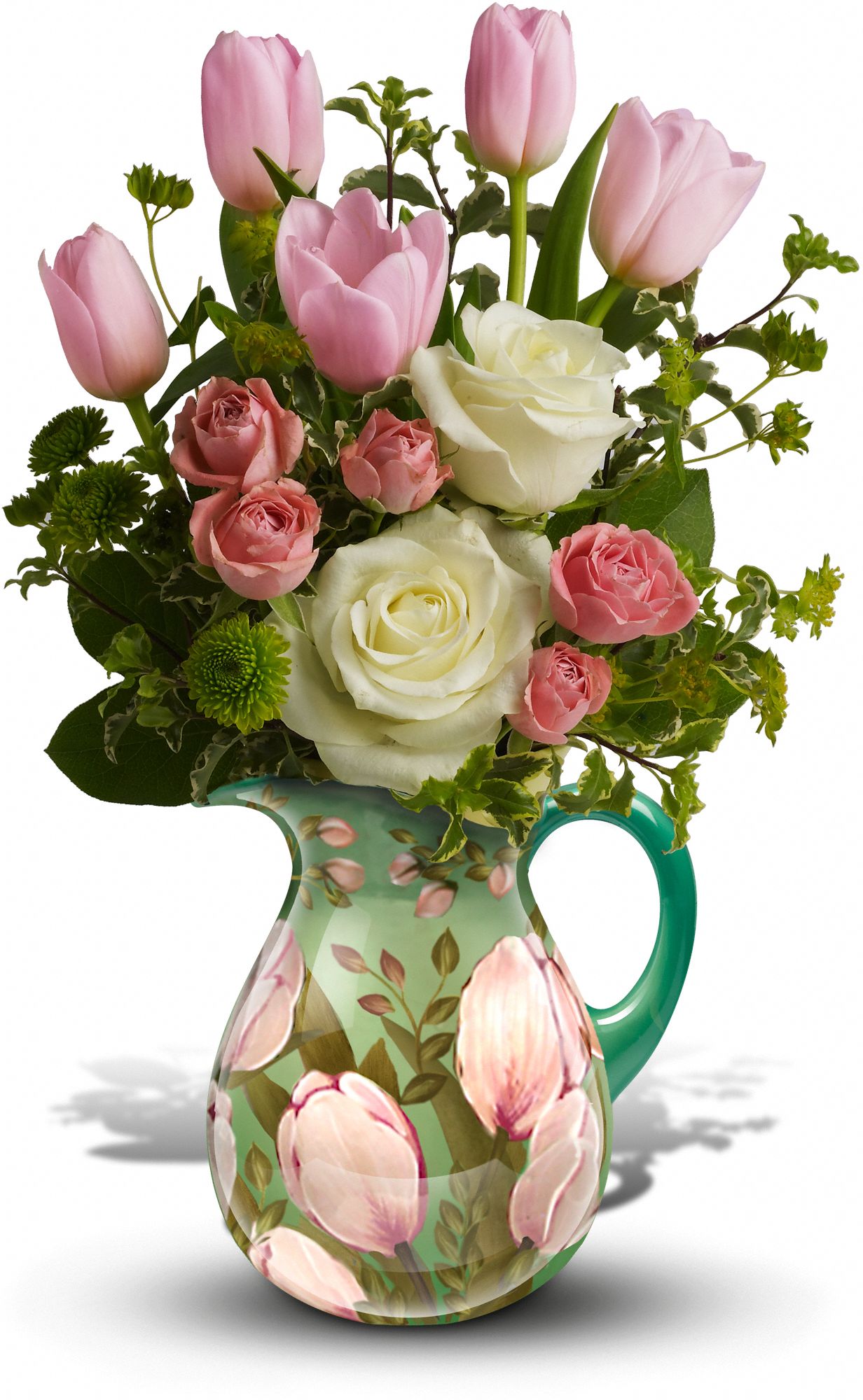 Teleflora's Spring Pitcher Bouquet Flowers