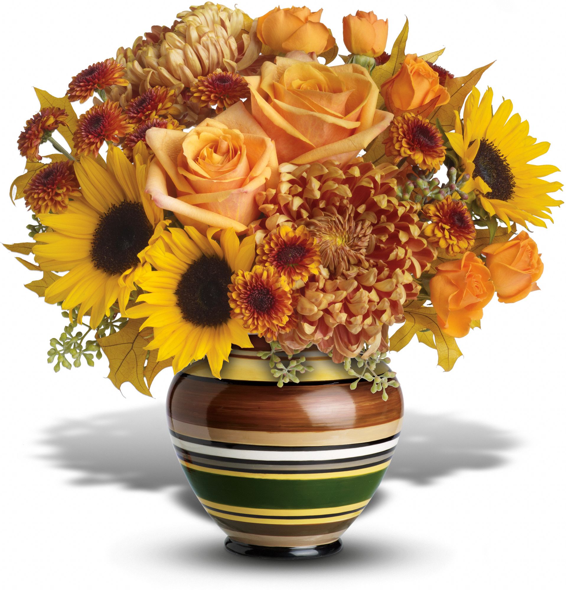 Teleflora's Harvest Stripes Bouquet DX Flowers