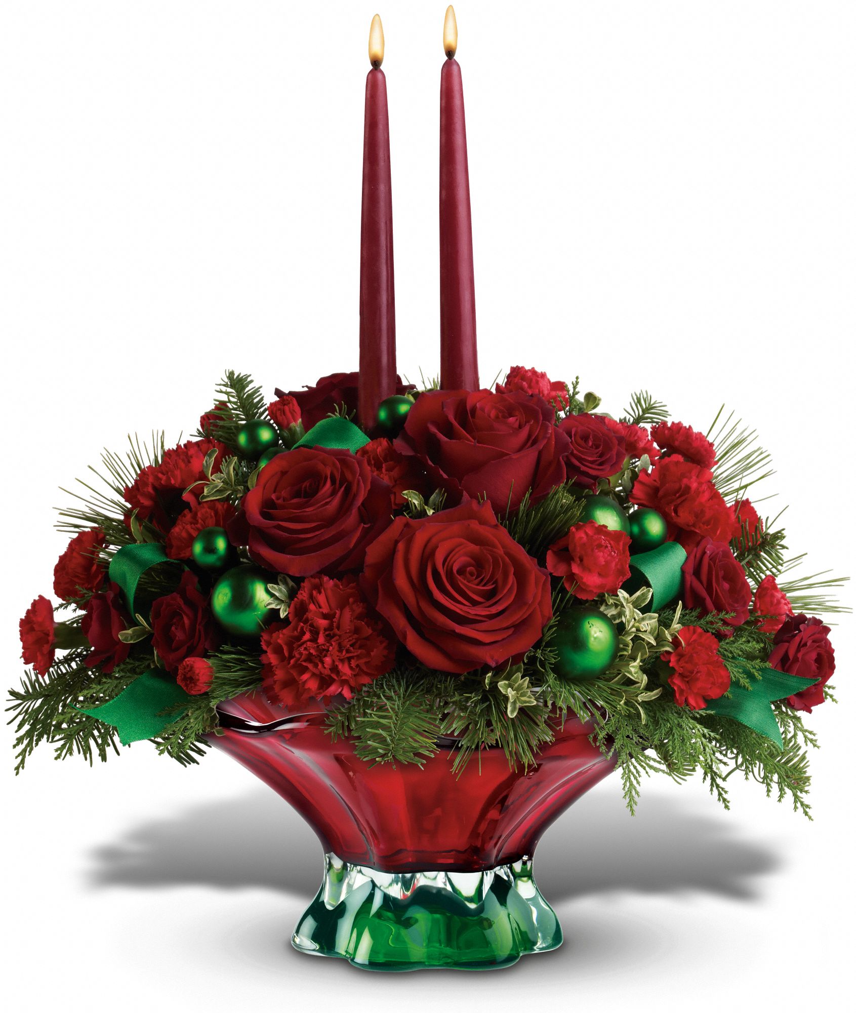 Teleflora's Joyful Christmas Centerpiece Flowers