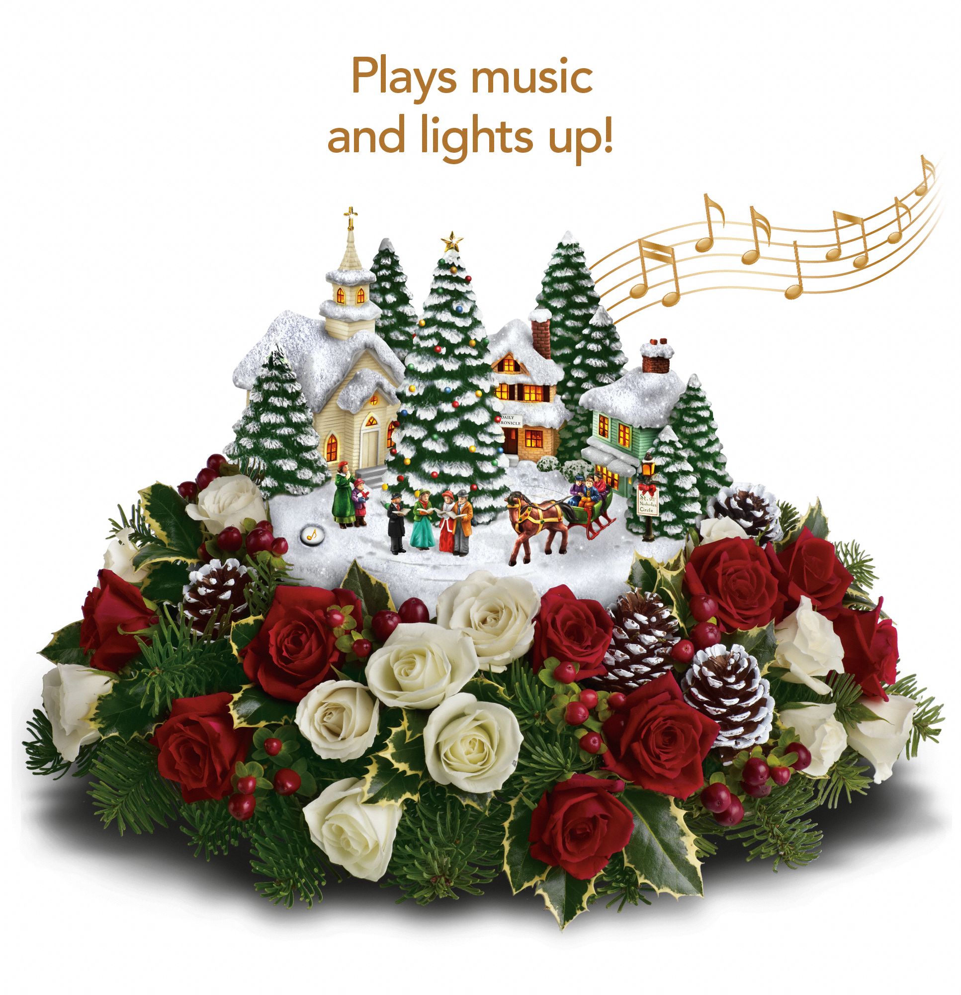 Thomas Kinkade's Old Fashioned Christmas Flowers