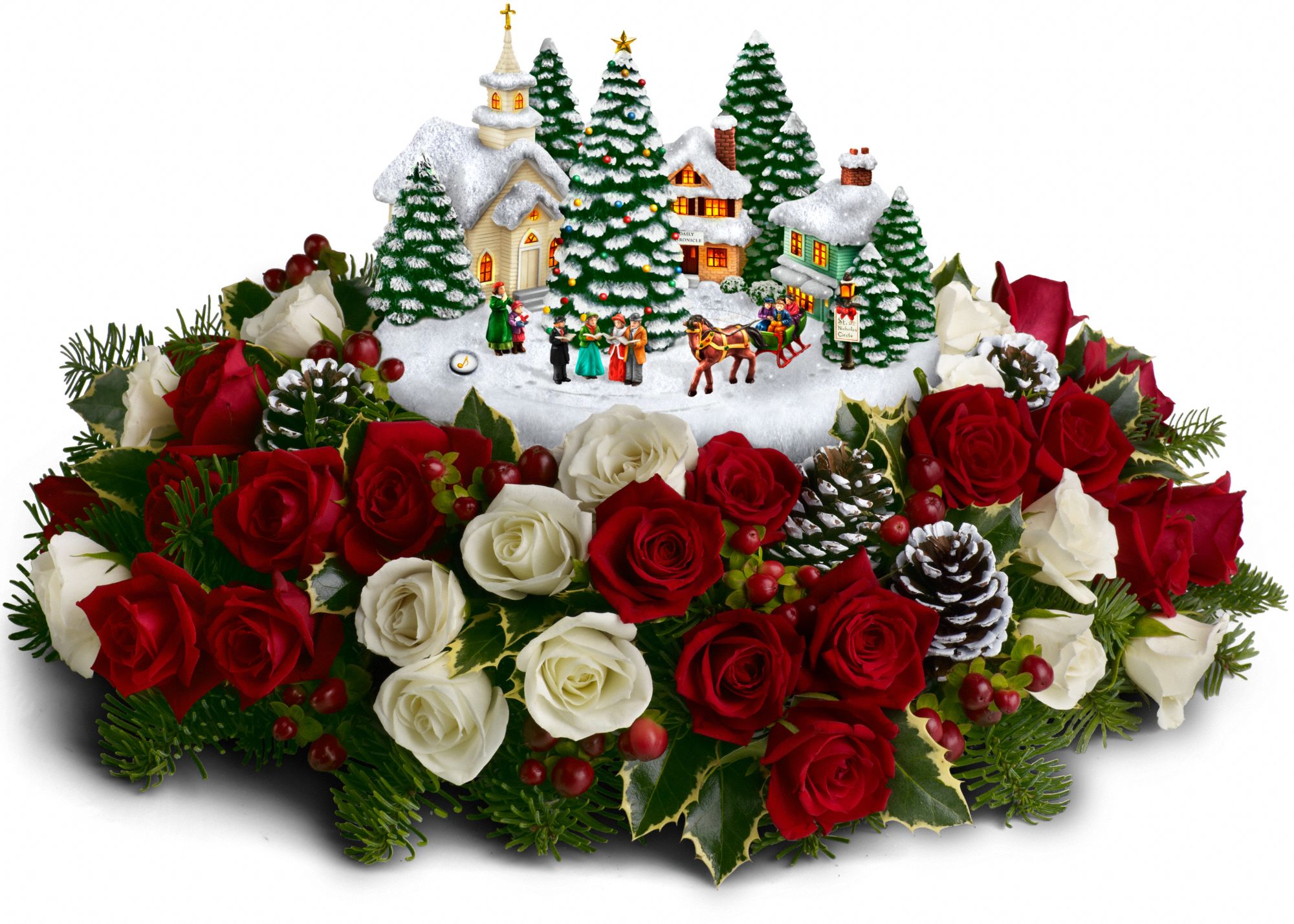Thomas Kinkade's Old Fashioned Christmas Flowers