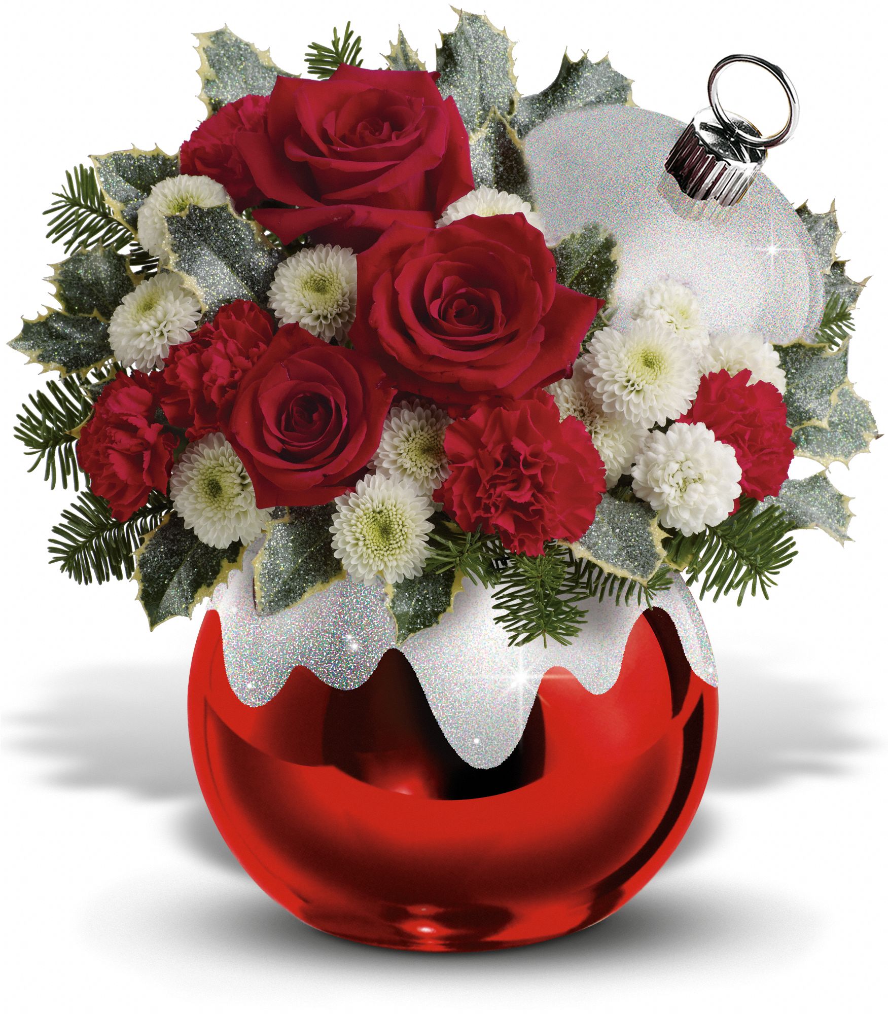 Celebrations by Radko Festively Frosty Flowers